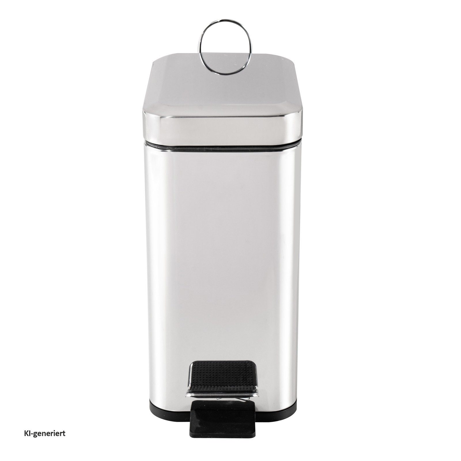 HTI-Living Mülleimer Pedalmülleimer Modern 5 Liter Silber, Abfalleimer mit Soft-Close-Deckel