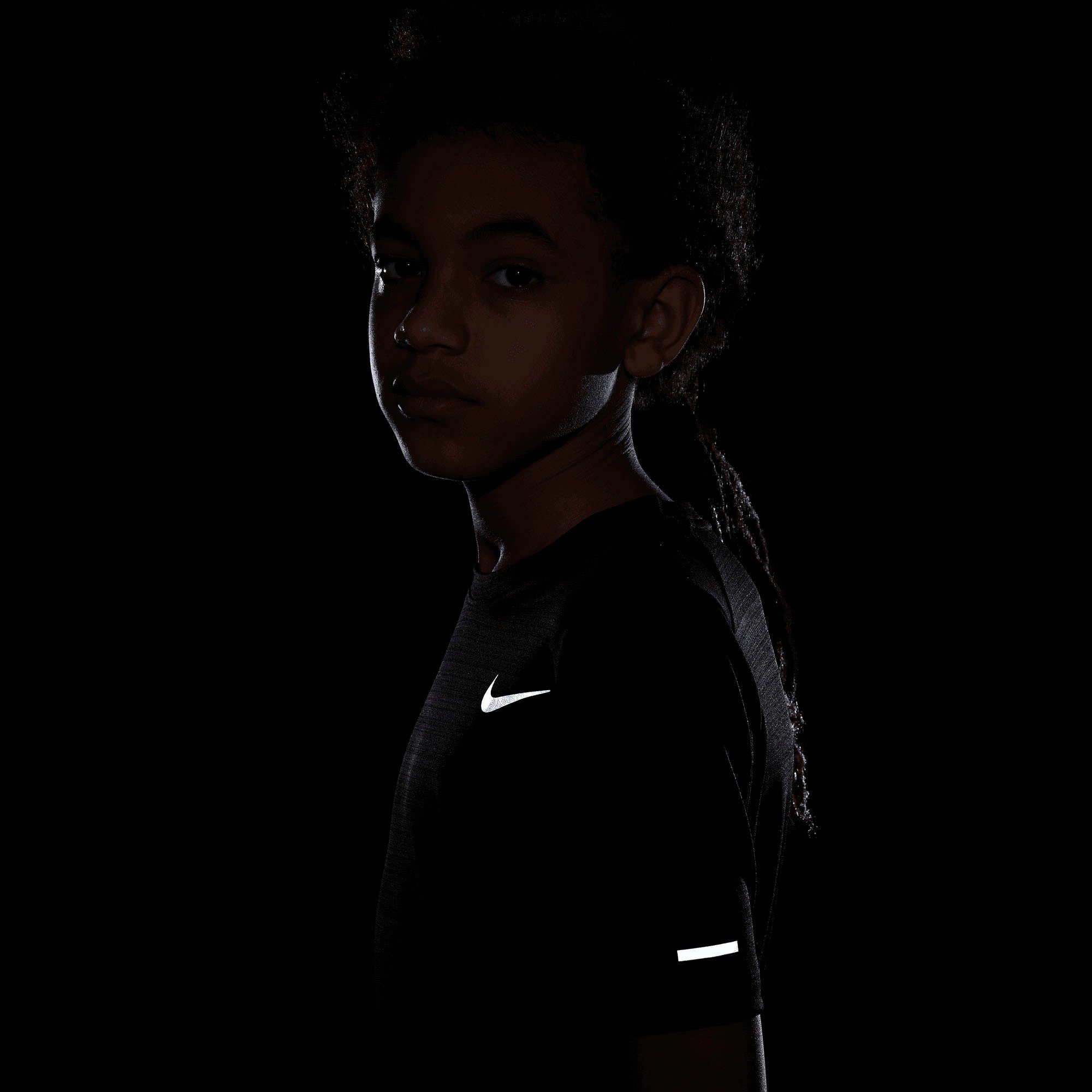 Training Trainingsshirt Top Dri-FIT Nike Kids' BLACK (Boys) Miler Big