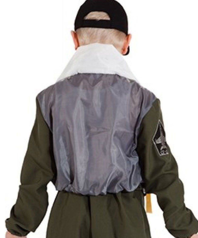 Karneval-Klamotten Kostüm Kampfpilot Kinder Kampfjet Pilot Kinderkostüm, Jungenkostüm Militär US Jetpilot Kinder-Overall Navy Fighter