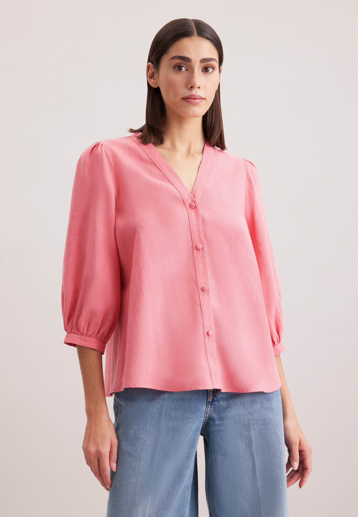 seidensticker Klassische Bluse Schwarze Rose Tunika Uni