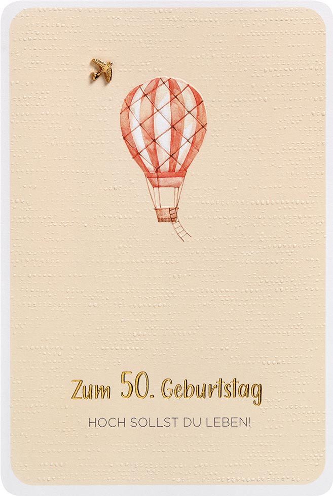 Perleberg Grußkarten 50 Geburtstag Finest Collection Karte mit