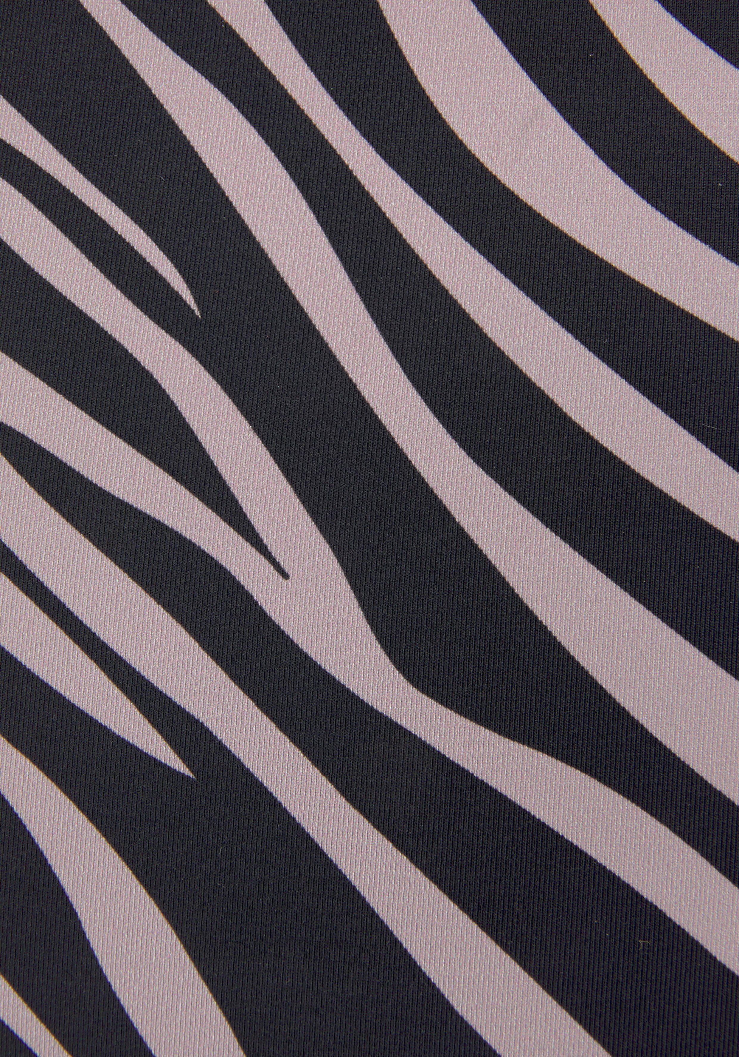 LASCANA Highwaist-Bikini-Hose Kaa im Animal-Design