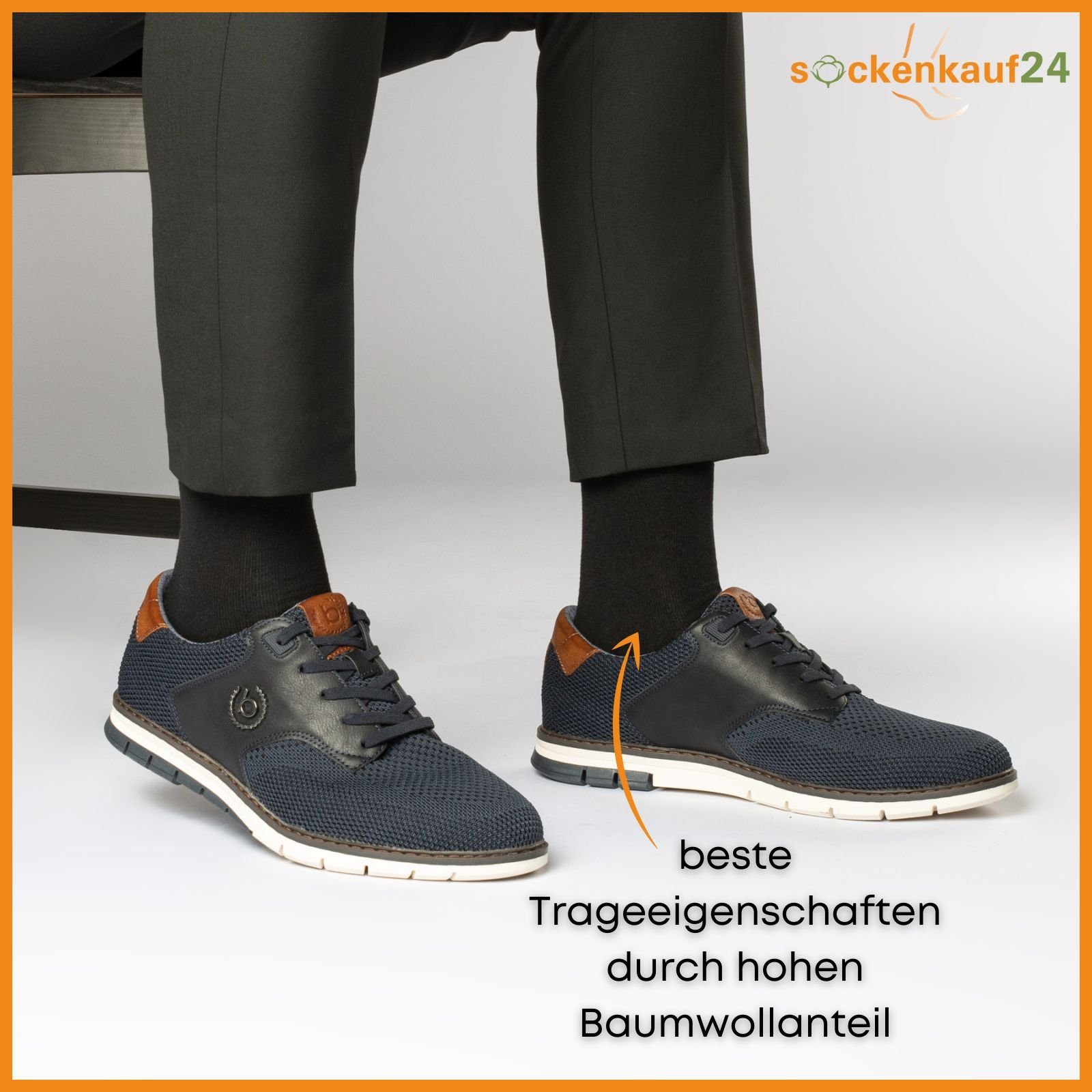 sockenkauf24 Socken 10 I 20 I 30 Paar Damen & Herren Business Socken Baumwolle (Anthrazit, Schwarz, Grau, 20-Paar, 35-38) mit Komfortbund Strümpfe - 10700