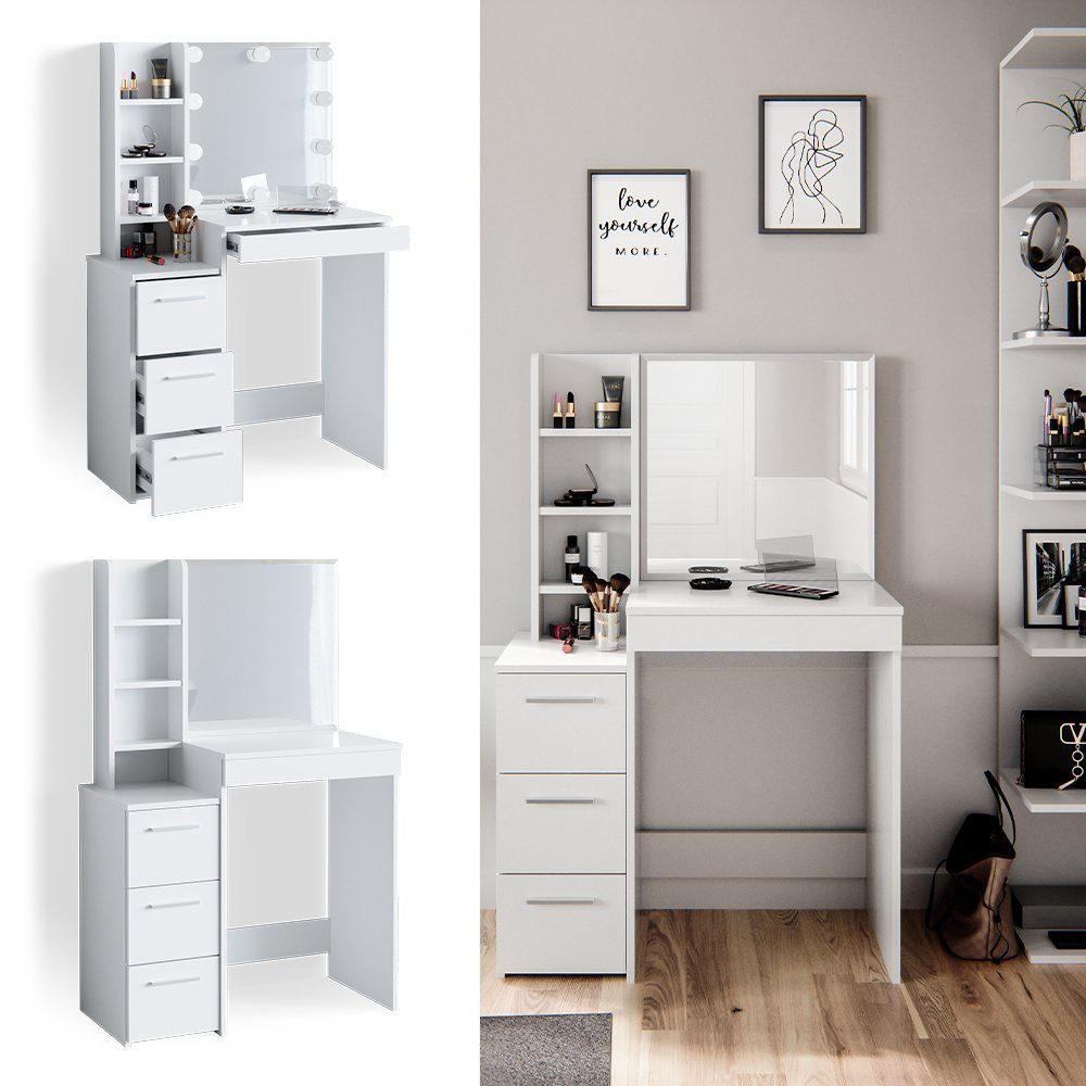 Vicco Schminktisch Meryl, Weiß, 80 cm günstig online kaufen