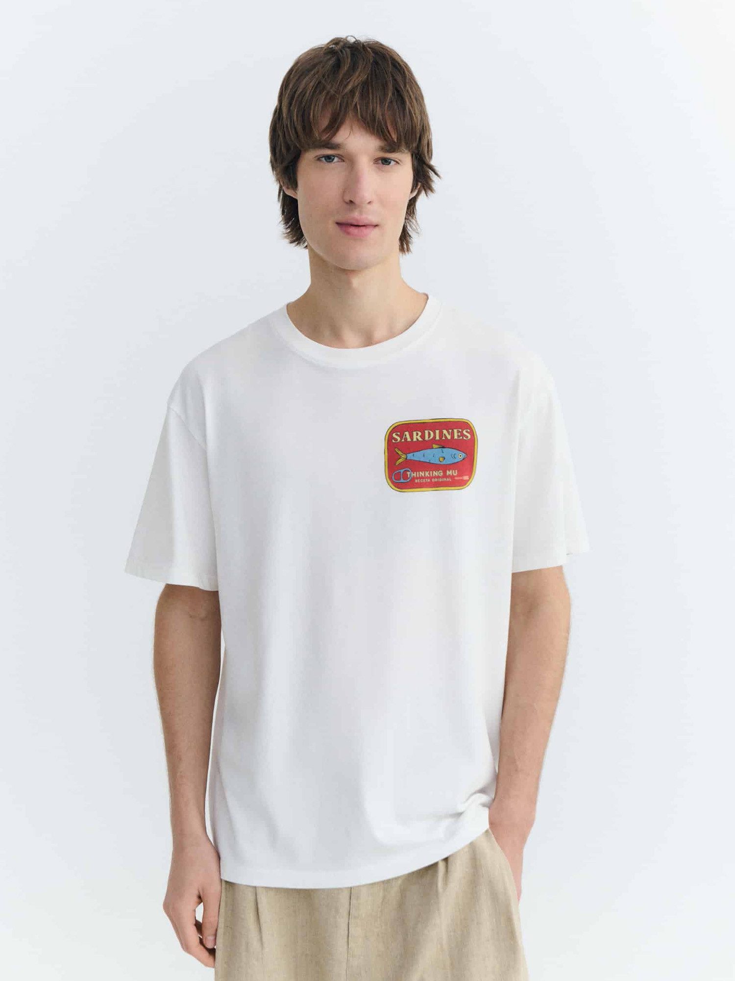 Thinking Mu Print-Shirt Sardines Aaron Tee