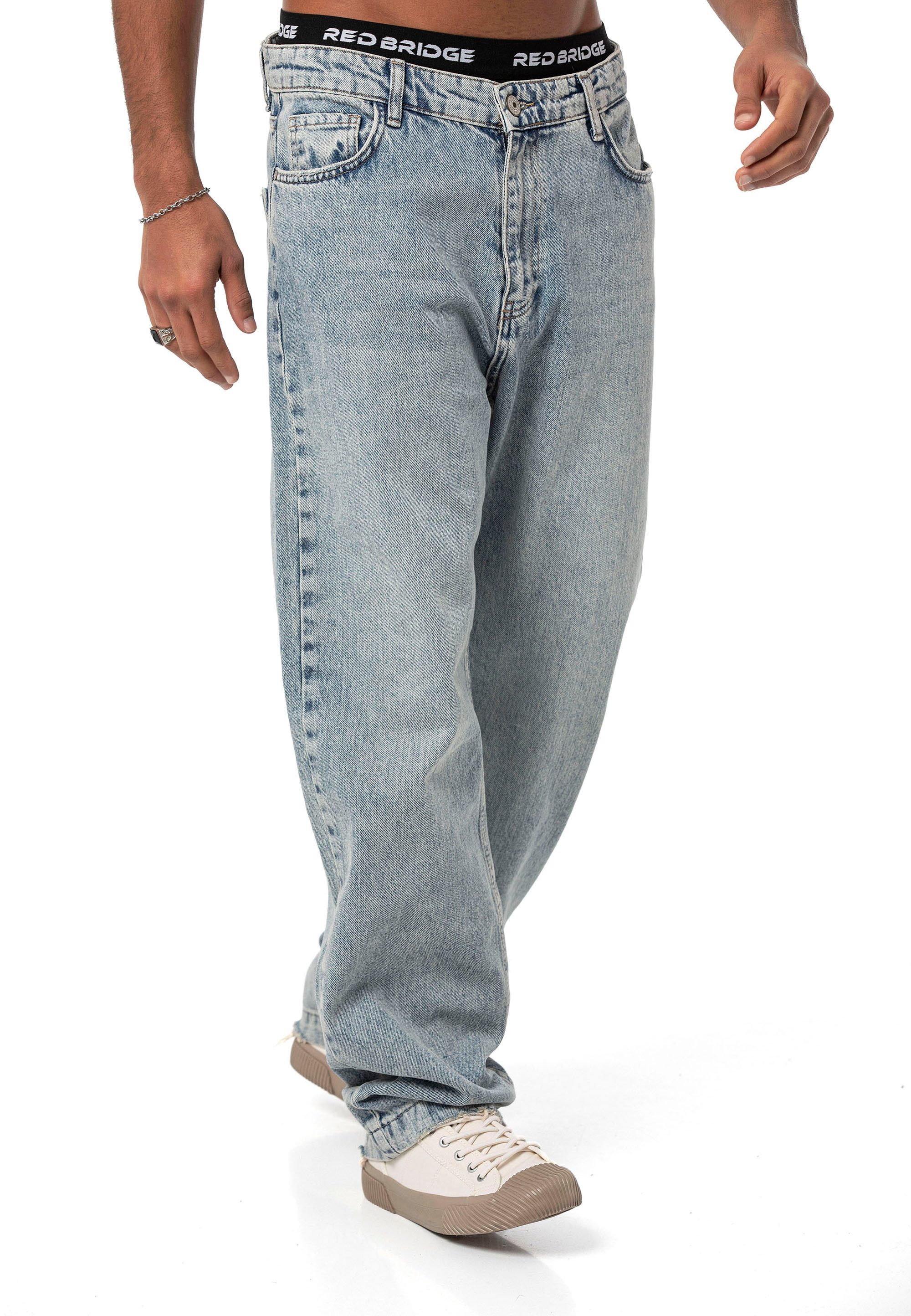 RedBridge Weite Jeans Red Bridge Herren Baggy Jeanshose 5-Pocket-Style günstig online kaufen