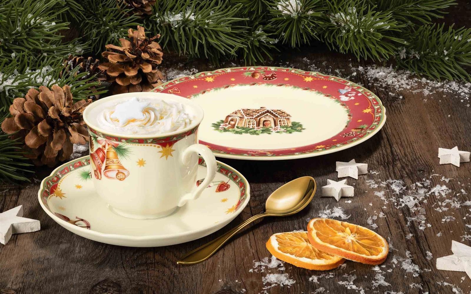 Seltmann Weiden Tasse Marieluise Weihnachtsnostalgie, 12-tlg., Porzellan