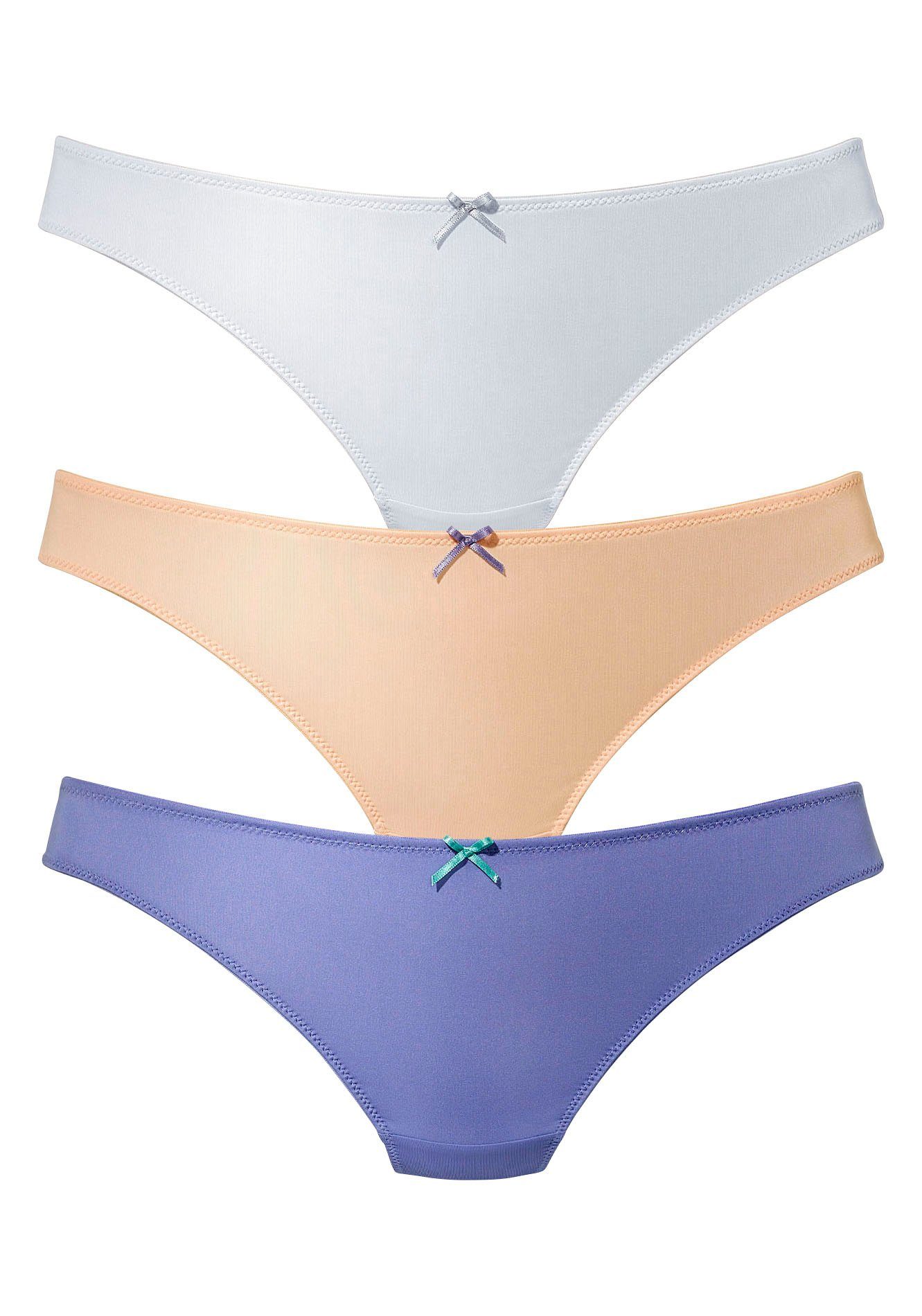 petite fleur String (3-St) hinten komplett aus zarter Jacquardspitze