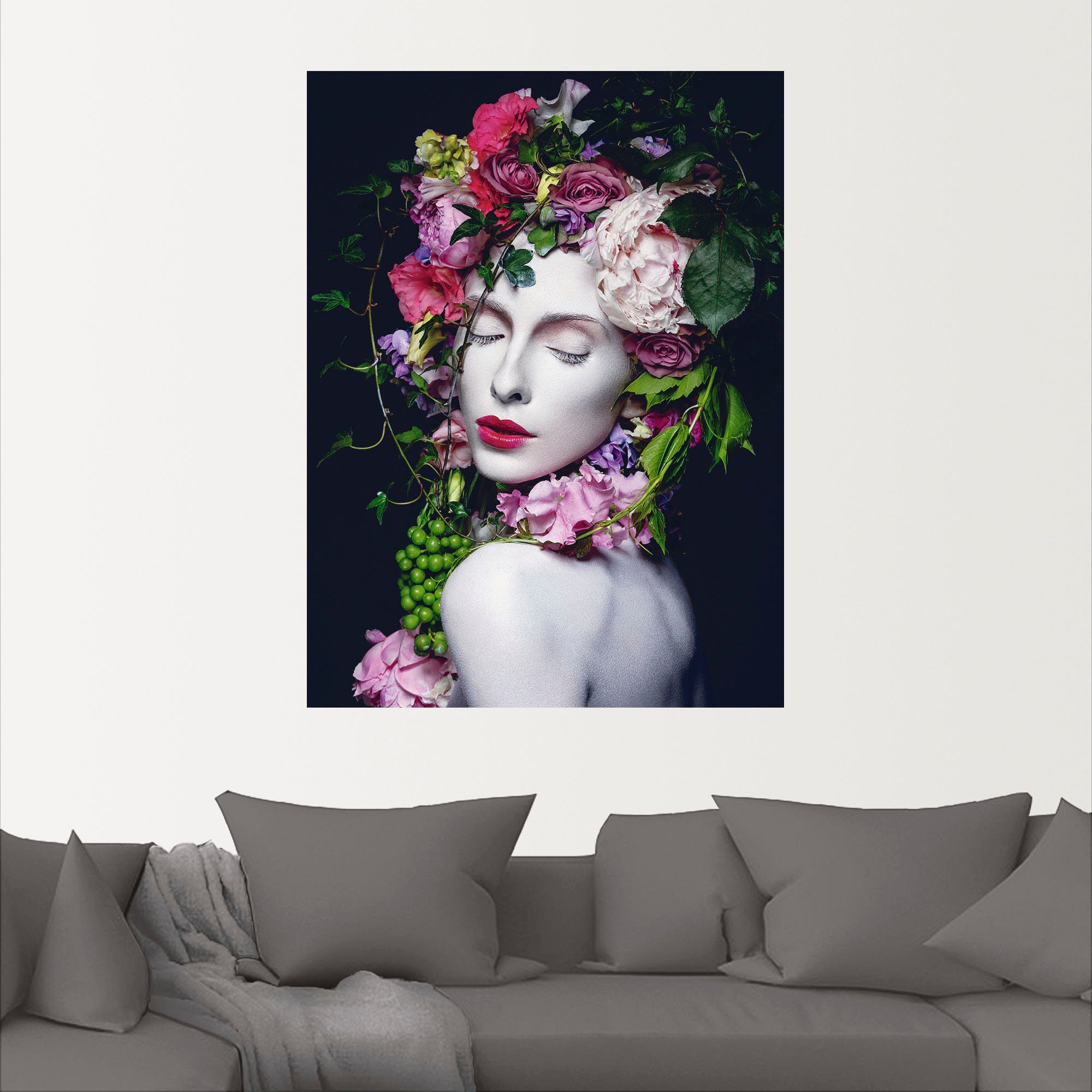 Artland Wandbild »Schöne Blumenkönigin«, Bilder von Frauen (1 Stück), in vielen Größen & Produktarten - Alubild / Outdoorbild für den Außenbereich, Leinwandbild, Poster, Wandaufkleber / Wandtattoo auch für Badezimmer geeignet-kaufen