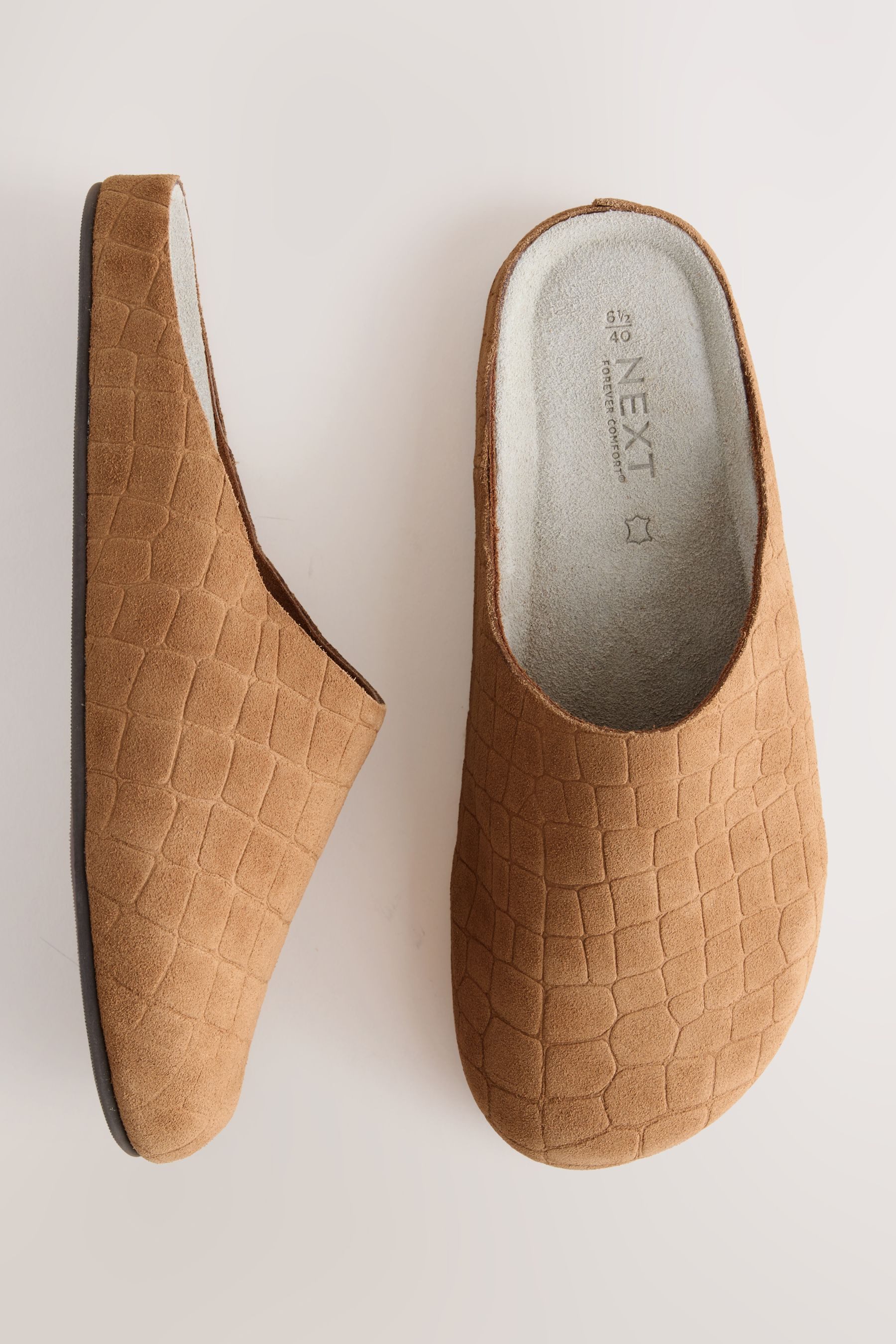 Next Forever Comfort® Leder-Clogs mit Fußbett Clog (1-tlg)