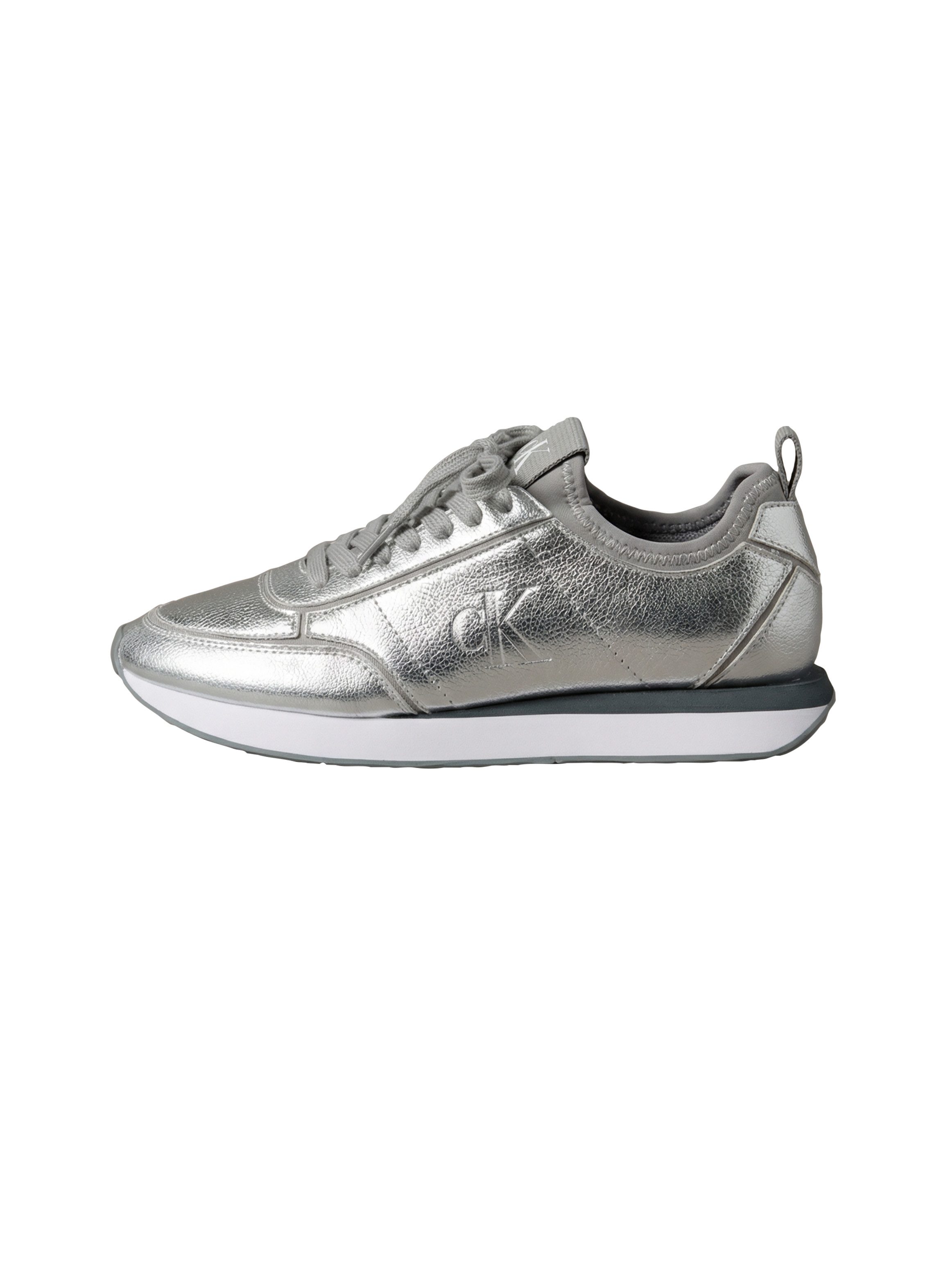 Calvin Klein RETRO RUNNER METALLIC Plateausneaker Trendsneaker, Businesssneaker, Halbschuh mit Anziehlasche