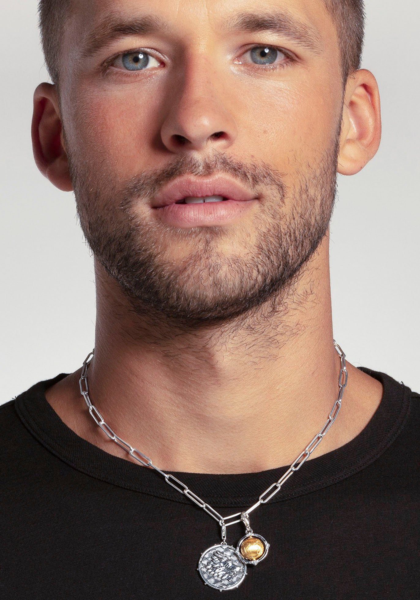 THOMAS SABO Charm-Einhänger Vintage Weltkugel, mit Zirkonia (synth)