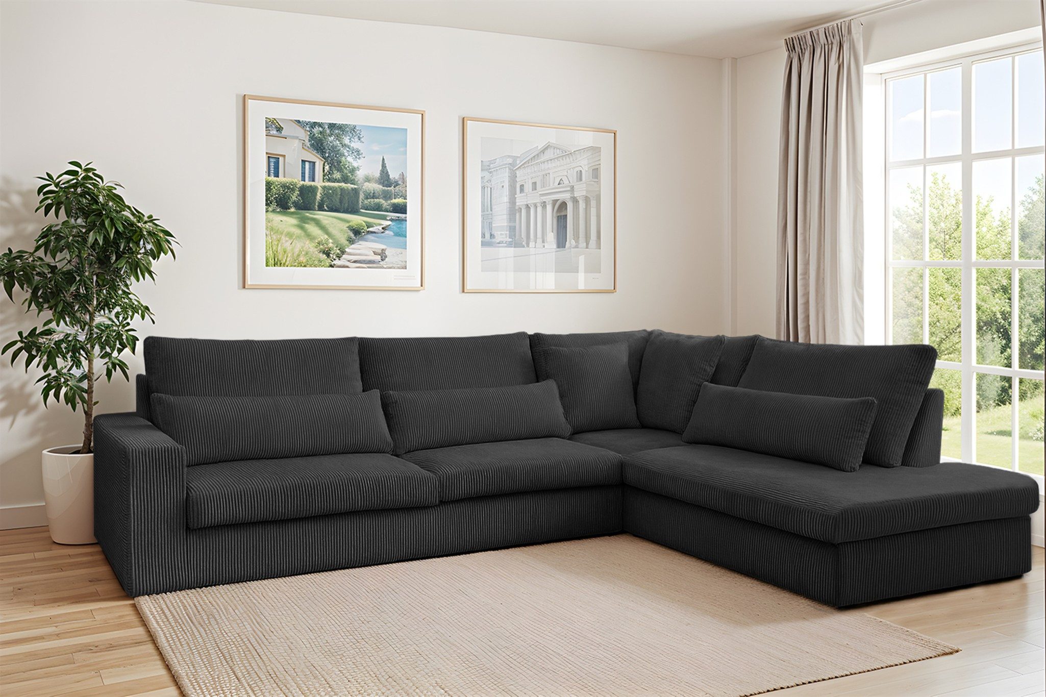 Sofa Bezug Ecksofa Mit Ottomane