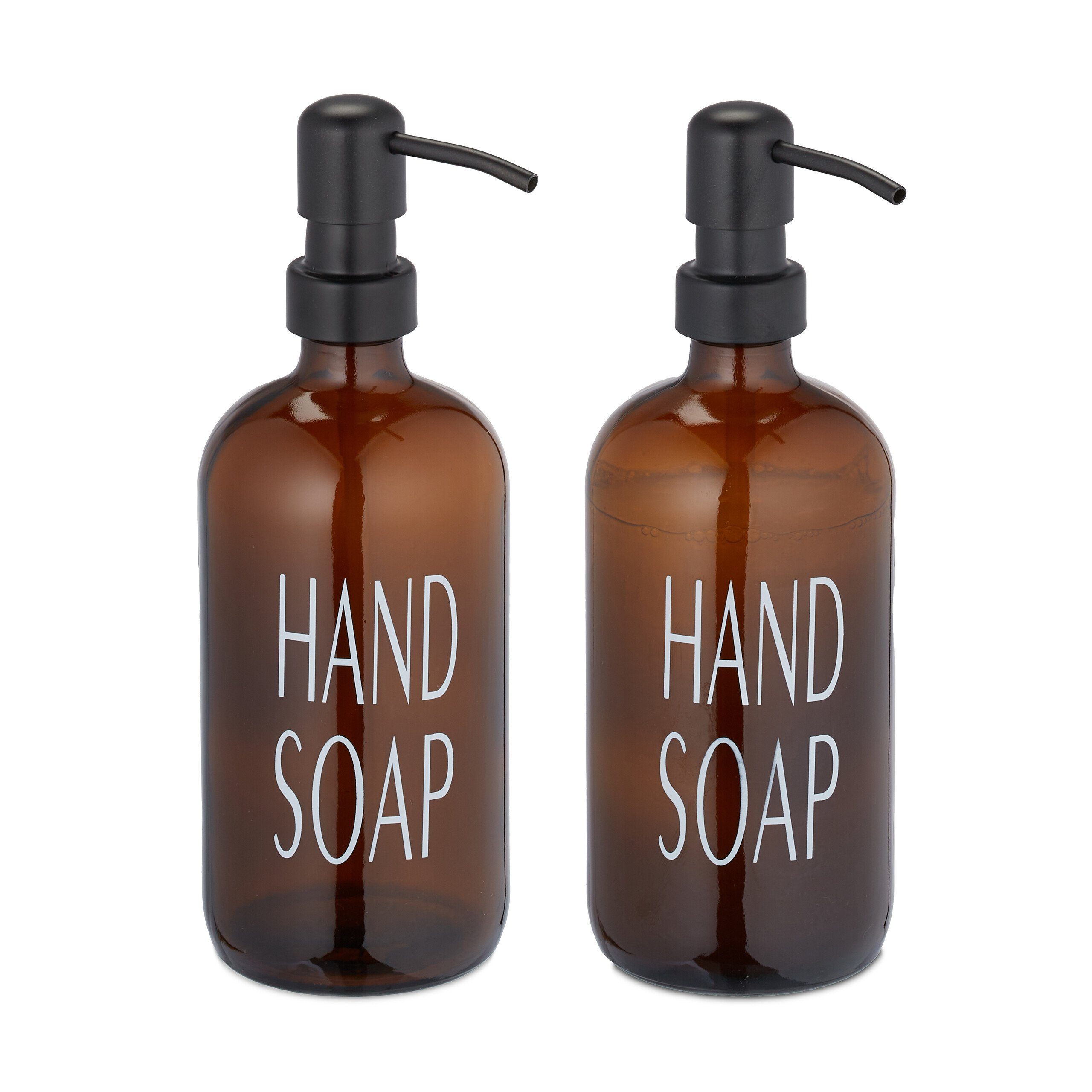 relaxdays Seifenspender Glas Seifenspender 2er Set günstig online kaufen