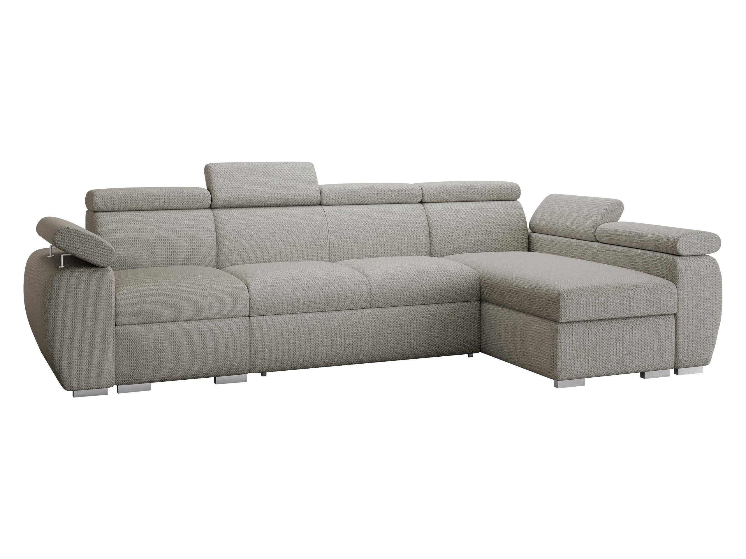 MIRJAN24 Ecksofa Boston LCP, mit zwei Bettkästen und Schlaffunktion, Verchromte Metallfüße, Holzkonstruktion