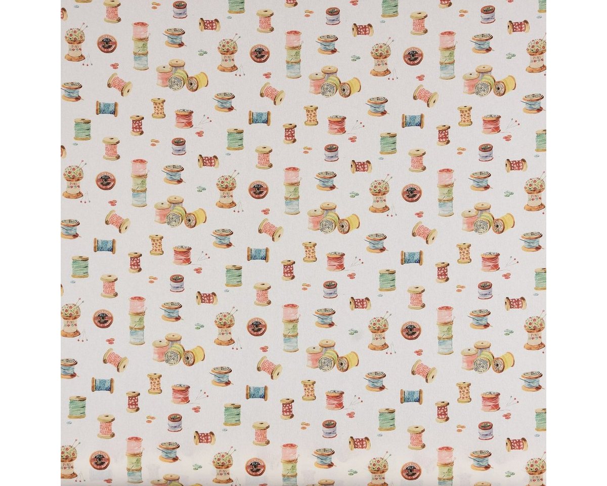 Thumbnail - Stoff Clarke & Clarke Digitaldruck Nähen Nähaccessoires ecru multi 138cm, Digitaldruck
