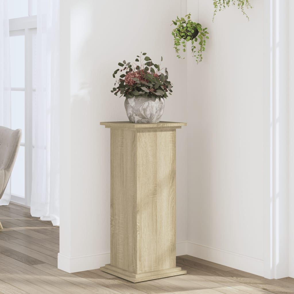 vidaXL Blumenständer Pflanzenständer Sonoma-Eiche 33 x 33 x 80 cm Holzwerkstoff (1 St) – Bild 2 von 5