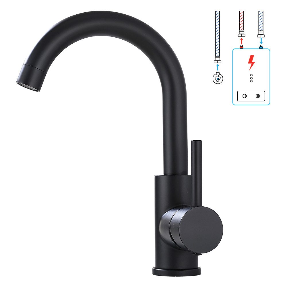 HOMELIVE Küchenarmatur Niederdruck-Küchenarmatur 360° drehbare Küchenarmatu günstig online kaufen