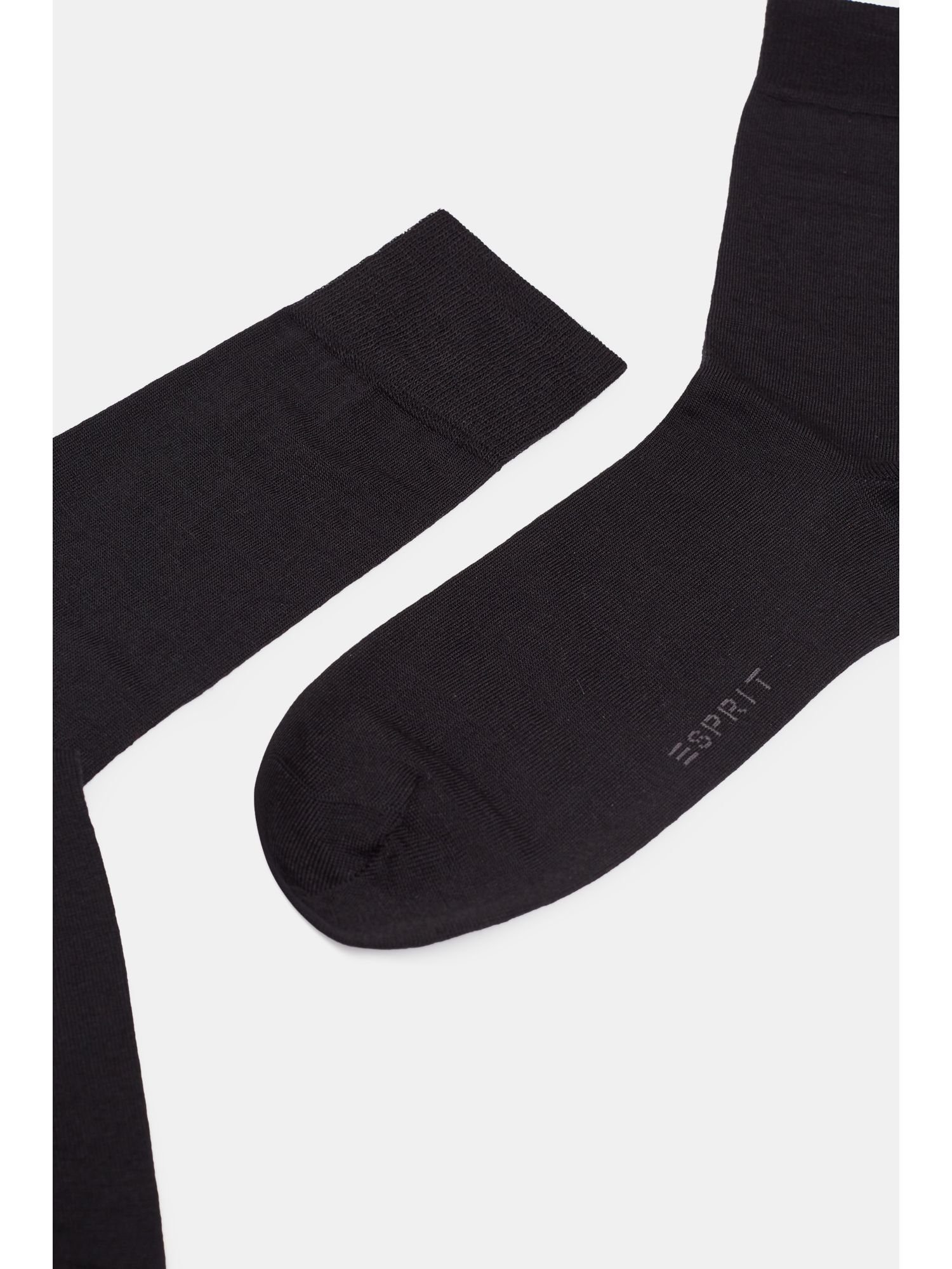 mit Esprit BLACK Feinstrick-Strümpfe 2er-Pack Schurwolle Socken