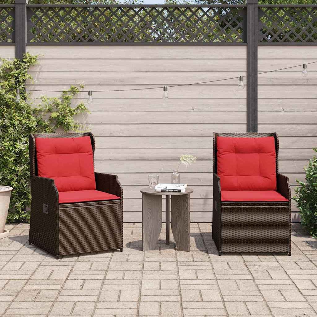 vidaXL Gartenlounge-Set Gartenbank 2 pcs Braun Poly-Rattan, (2-tlg)