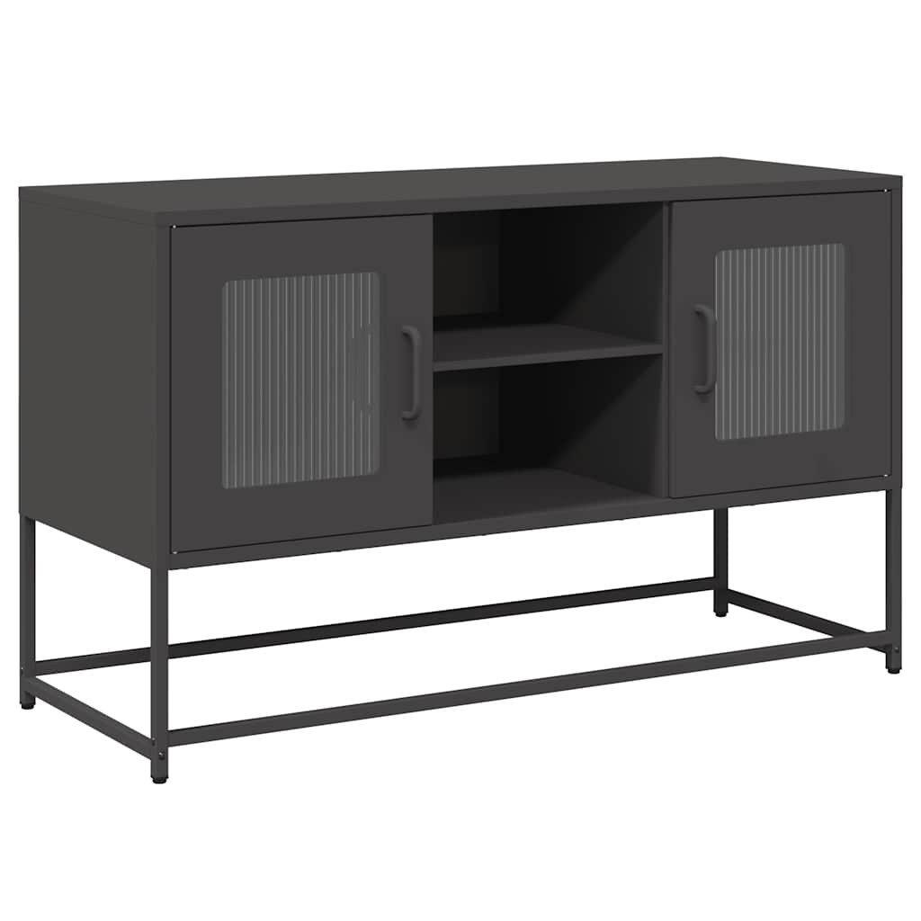 vidaXL TV-Schrank TV-Schrank Schwarz 100,5x39x60,5 cm Stahl (1-St)