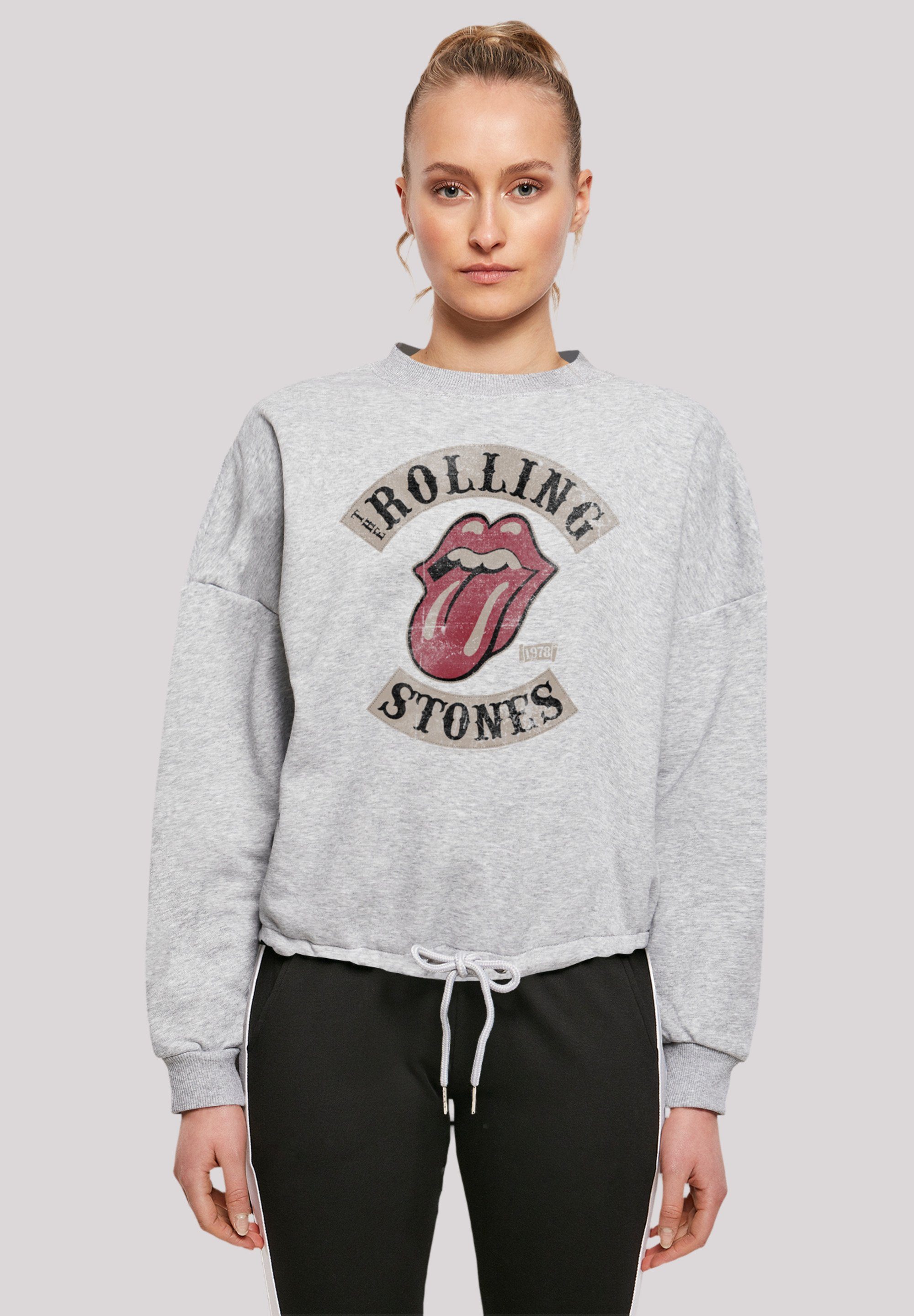 Stones Sweatshirt Rolling Tour F4NT4STIC Print grey The '78 heather