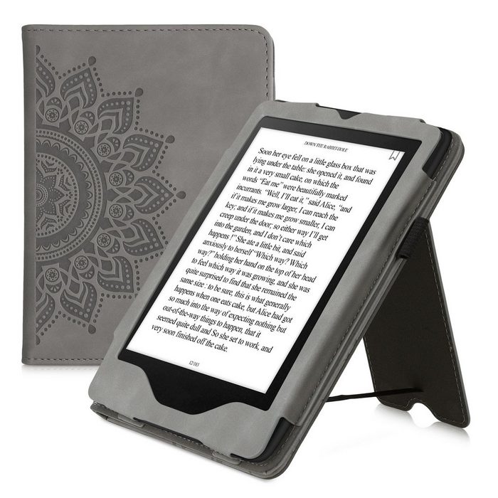 kwmobile E-Reader-Hülle Schutzhülle für Amazon Kindle Paperwhite 11. Generation 2022 Handschlaufe - Cover Aufgehende Sonne Design