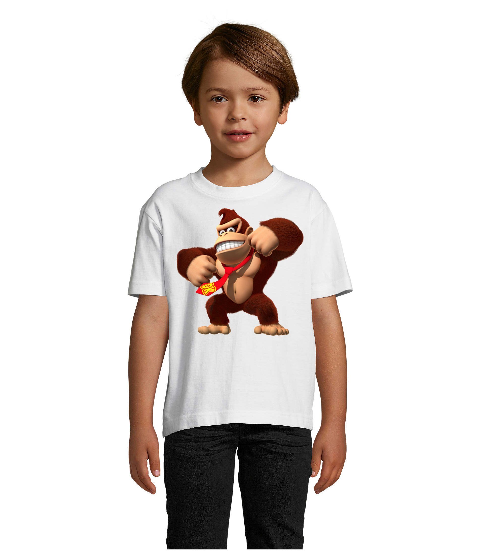 T-Shirt Kinder Jungen & Mädchen Donkey Kong Gorilla Affe Retro Konsole