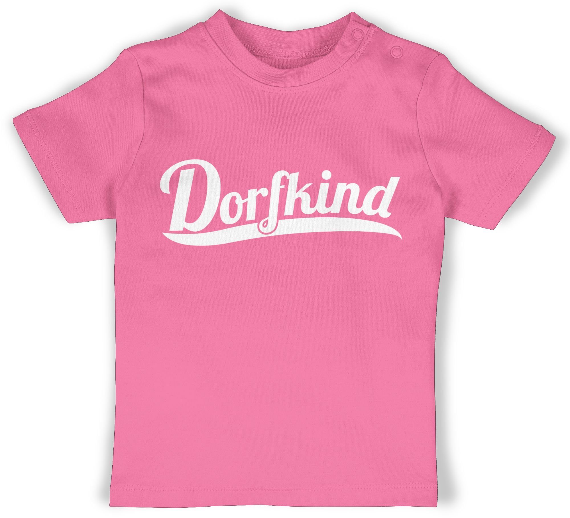Shirtracer T-Shirt Dorfkind Weiss Sprüche Baby 2 Pink