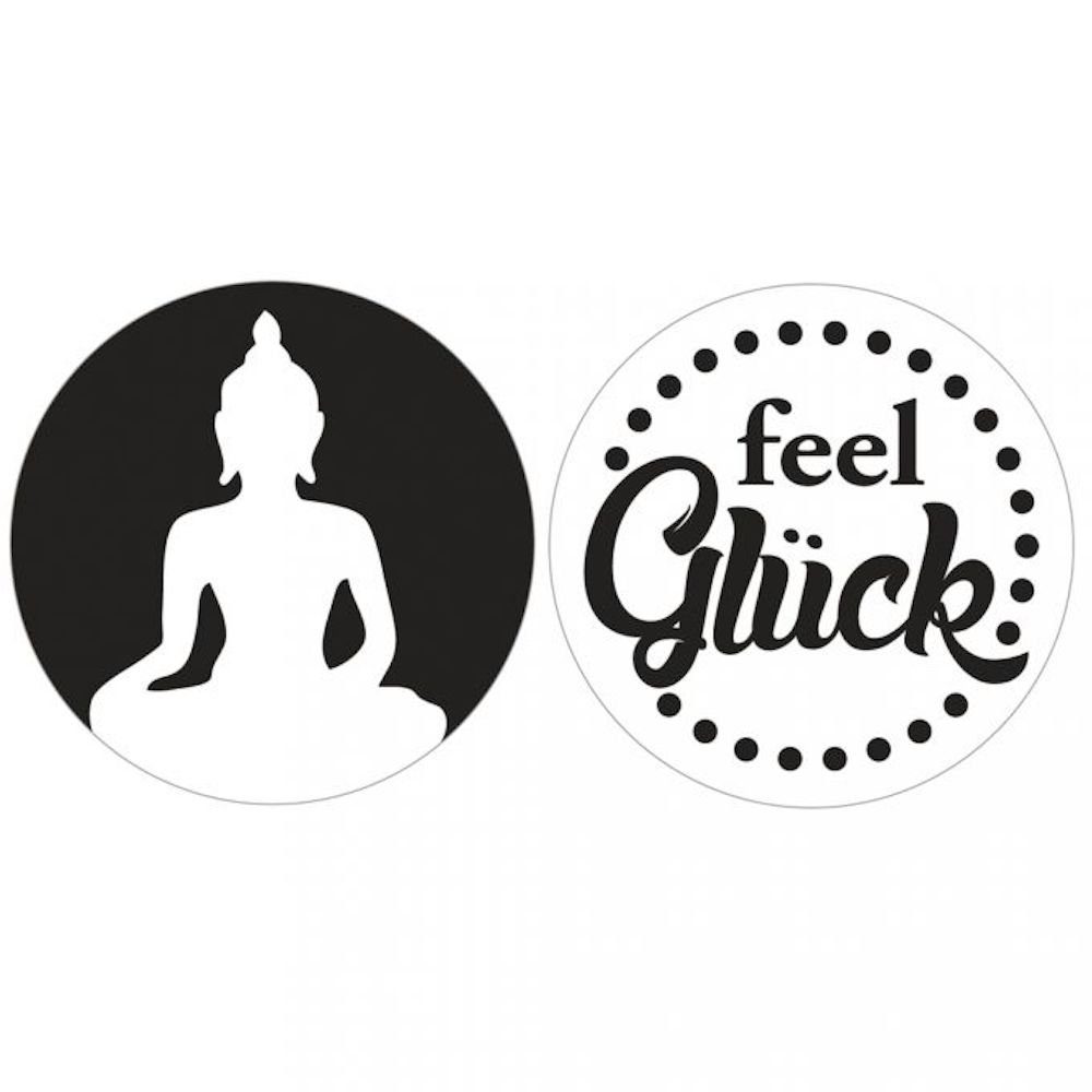 Rayher Messbecher Label Buddha, feel SB-Btl Stck. 30mm ø, 2 Glück