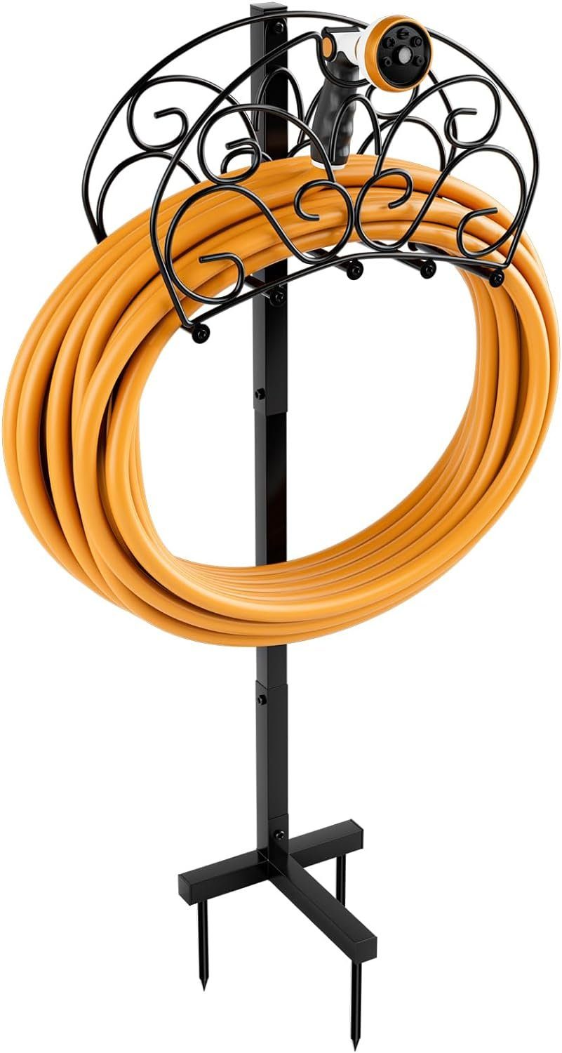KOMFOTTEU Schlauchhalterung Gartenschlauchhalter, (für 46m Schlauch, bis 10kg belastbar)