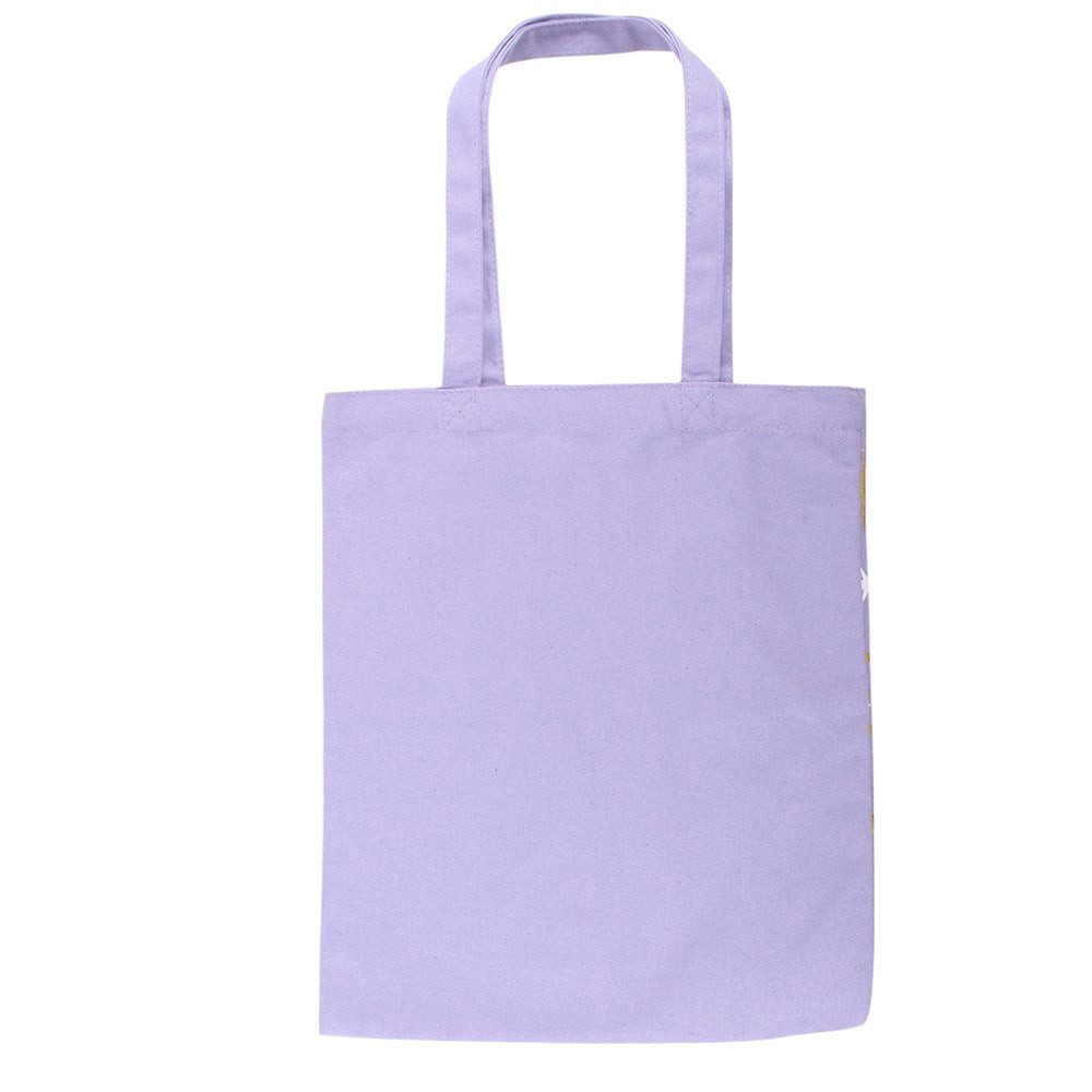 Something Different Schultertasche Pastel Skies Pastell Stofftasche in violett – Lavendel Mond & Sterne, leichte Canvas Stofftasche mit himmlischem Lavendel-Print