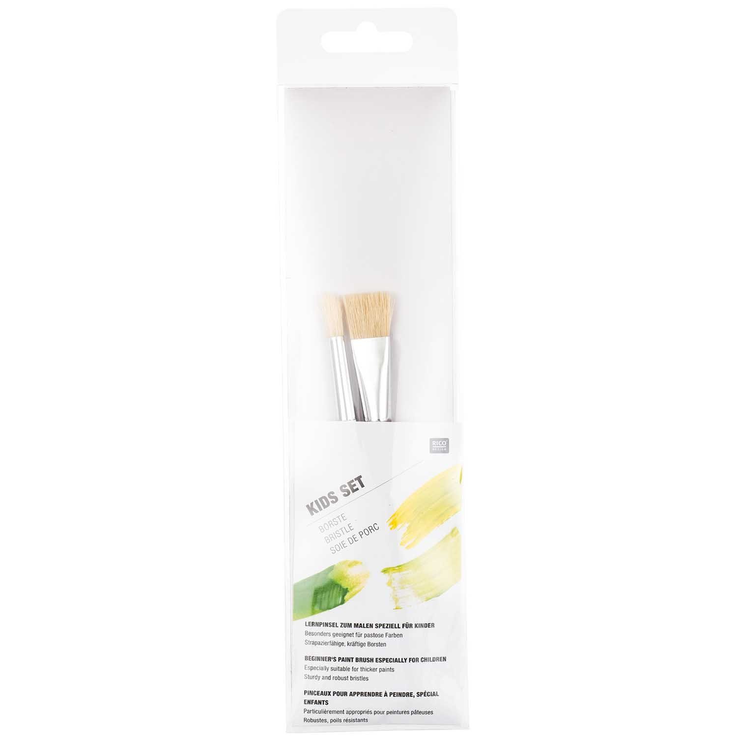 Rico Design Malpinsel Pinsel für Kinder Borstenset 2teilig