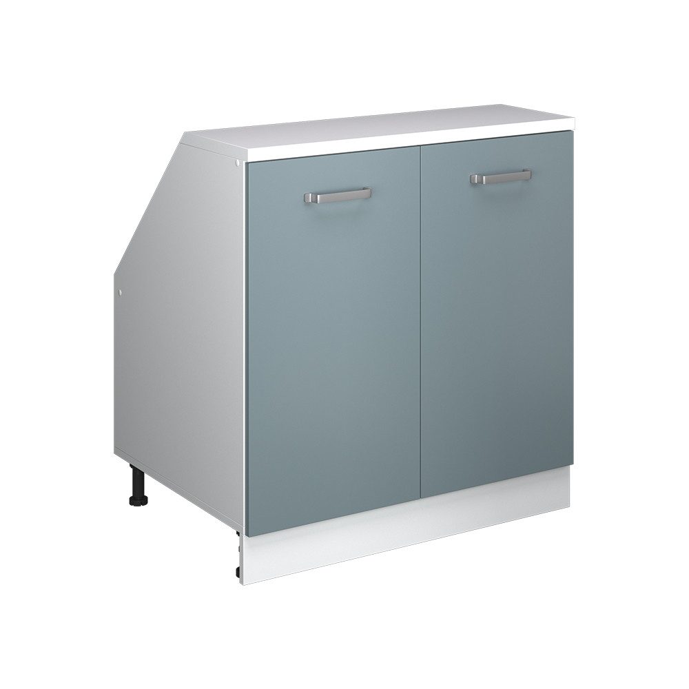 Vicco Kommode Rion, Blau-Grau/Weiß, 80 x 81.6 cm mit 2 Türen, Schrankkorpus 60 ... (1 St)