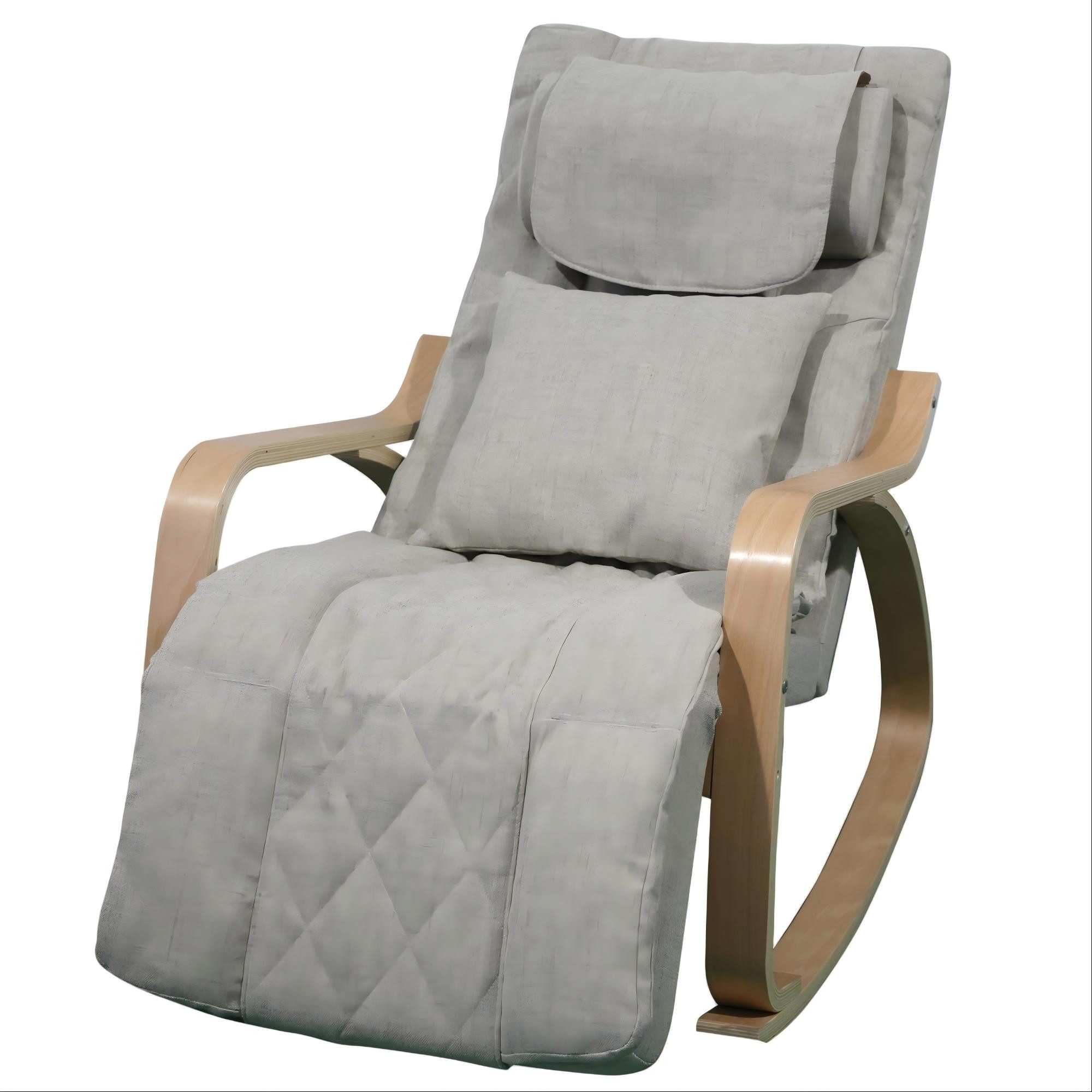 Happy Home Massagesessel Schaukel-Massagestuhl mit Shiatsu, Klopfmassage & Fußstütze