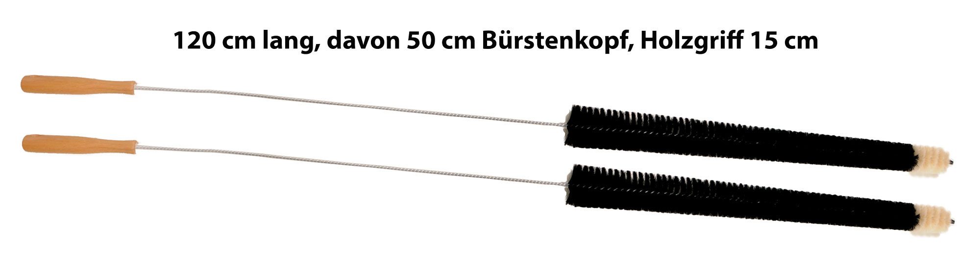 Muxel 2 x Ziegenhaar Heizkörperbürste - Die Bürste mit langem Bürstenkopf Reinigungstücher (Ziegenhaar, 5, Komplett für Ihre Heizung, 1-tlg., Lange flexible Bürste 120 cm lang, Wäschetrockner)