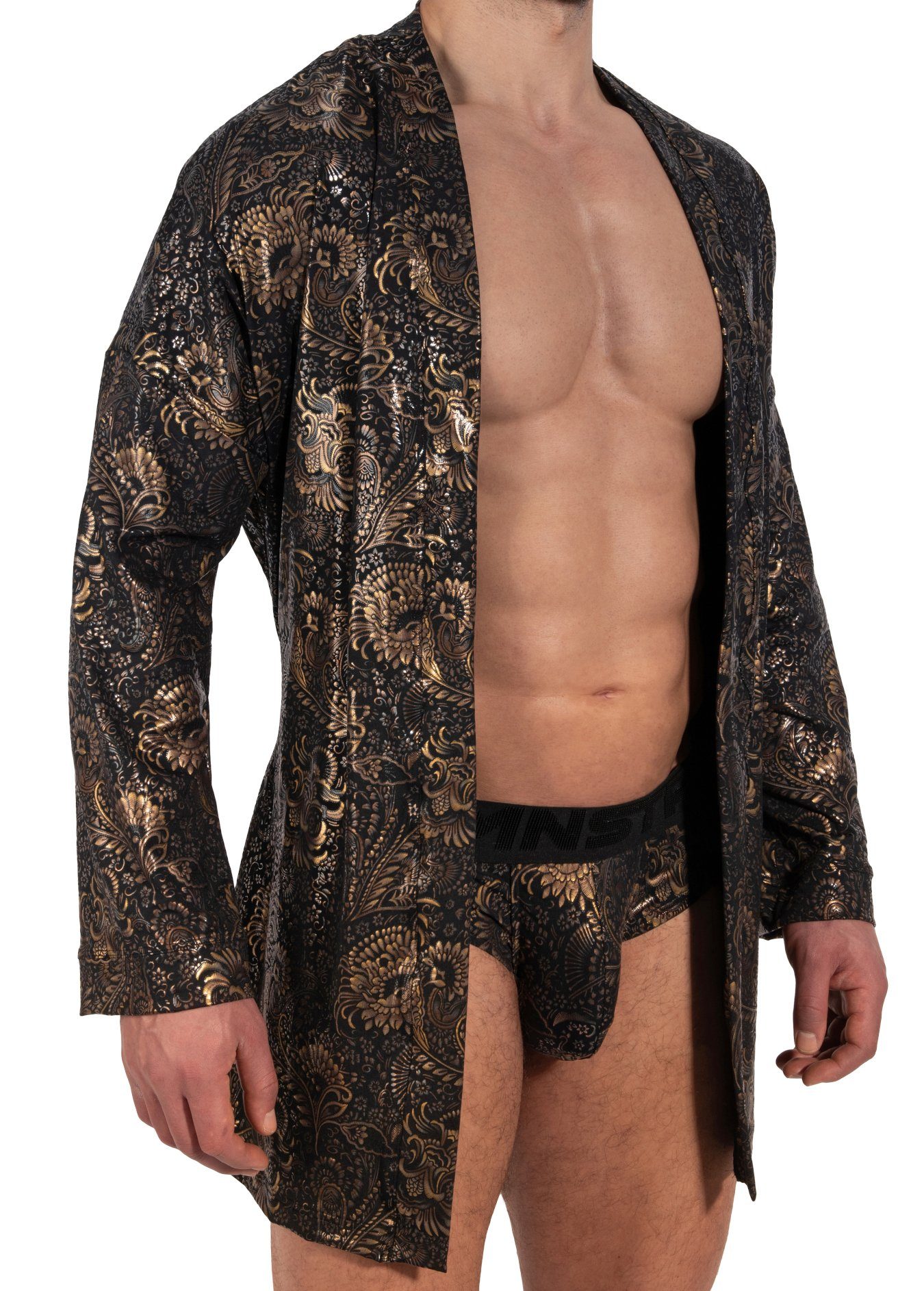 MANSTORE Kimono MANSTORE M2337 Night Robe, Kimono Kragen, ohne Verschluß | Kimonos