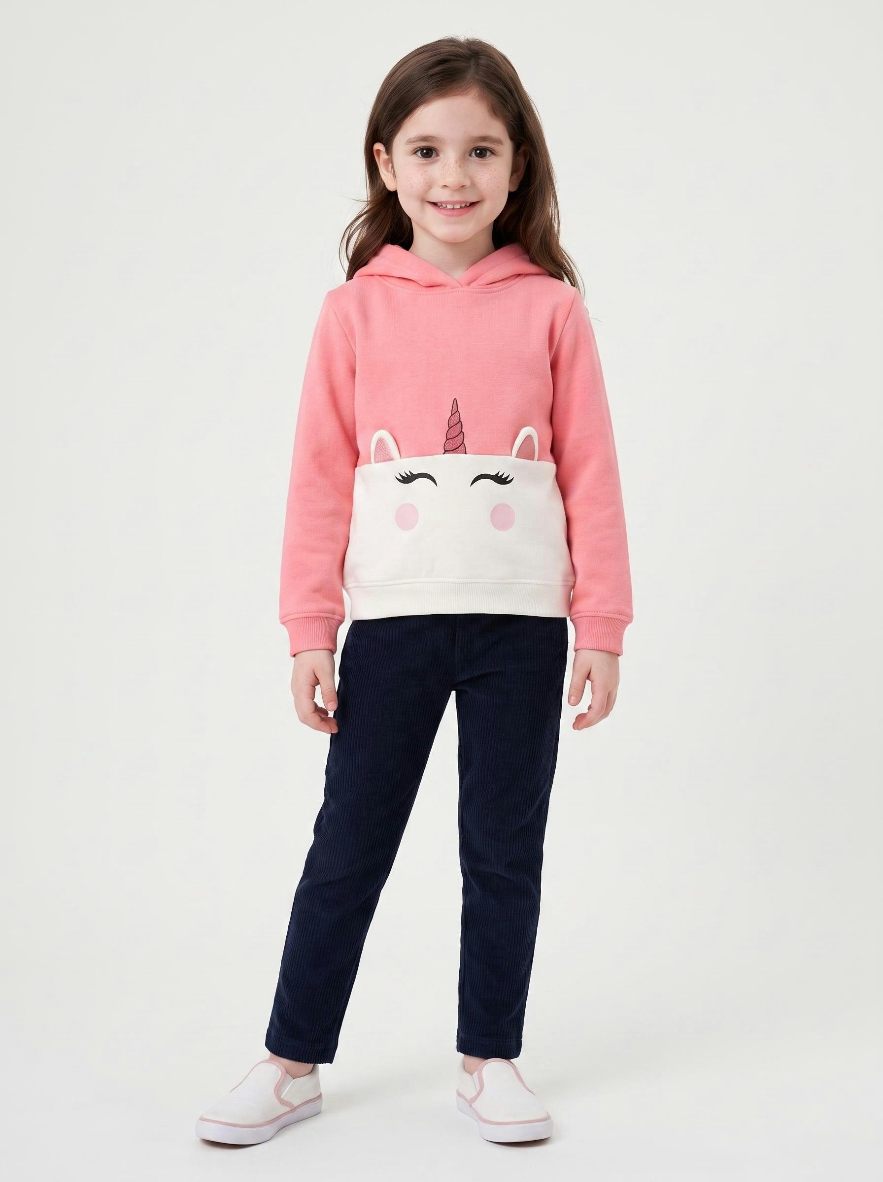 Blue Seven Kapuzensweatshirt mit süßem Einhorn-Motiv mit bewegter Applikation – Bild 2 von 5
