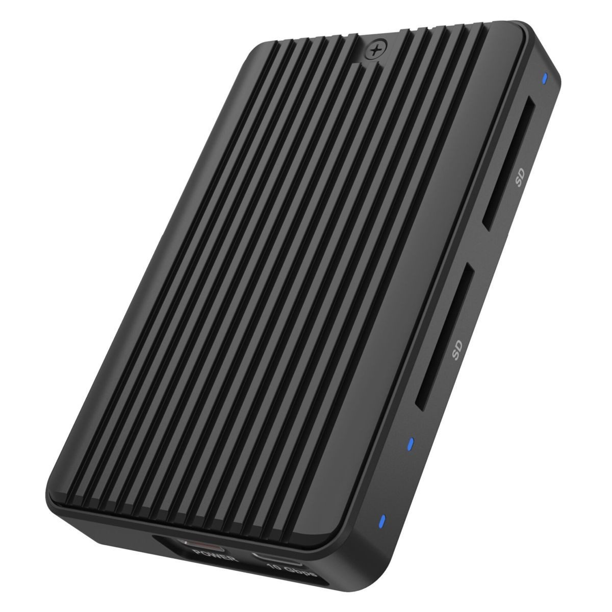 ICY BOX Festplatten-Gehäuse IB-CR602M-C31 M.2 SSD Gehäuse mit Cardreader