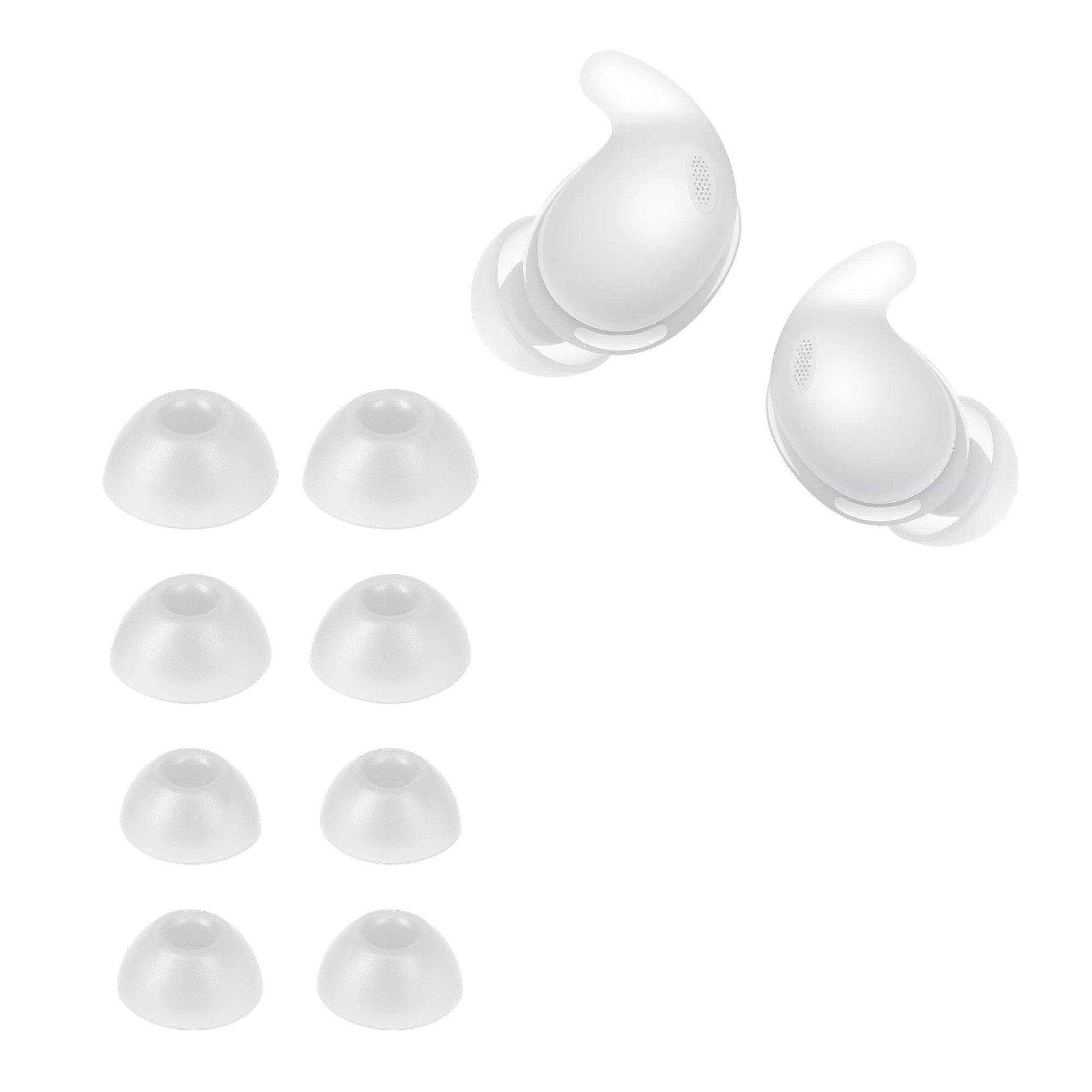 kwmobile Kopfhörer-Schutzhülle 8x Ersatzpolster für Sony LinkBuds Fit WF-LS910N, 4 Größen - Silikon Ersatz Ohrstöpsel für Sony In-Ear Headphones