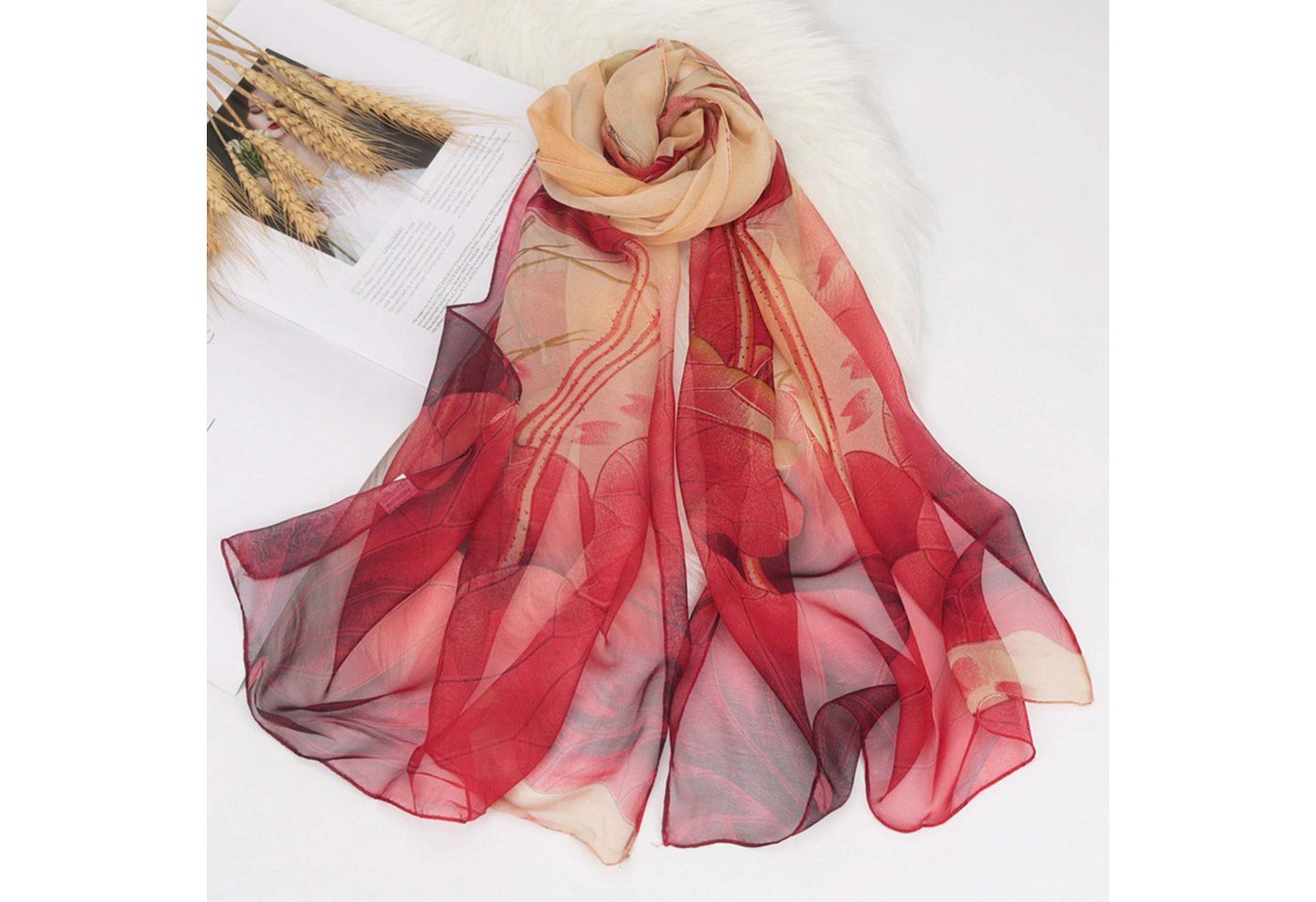 Zaewry Modeschal Georgette Chiffon Schal Damen Lange Schals