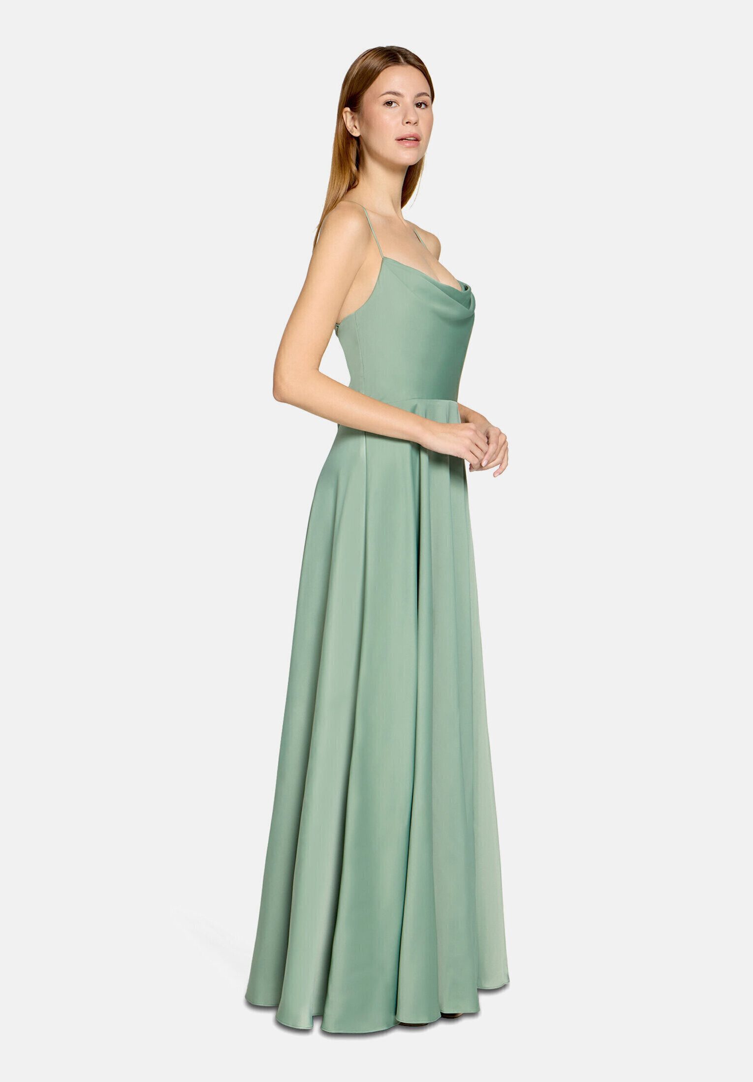 Vera Mont Abendkleid Damen mit Wasserfallausschnitt Material