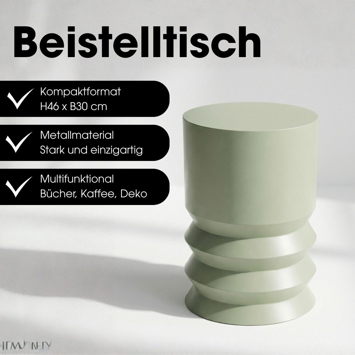 Mica Decorations Beistelltisch Mica Decorations Mart Beistelltisch rund – Beistelltisch