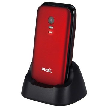 Fysic FM-9710RD Seniorenhandy (2,4 Zoll, Hörgerätekompatibel, integrierte Taschenlampe, FM-Radio)