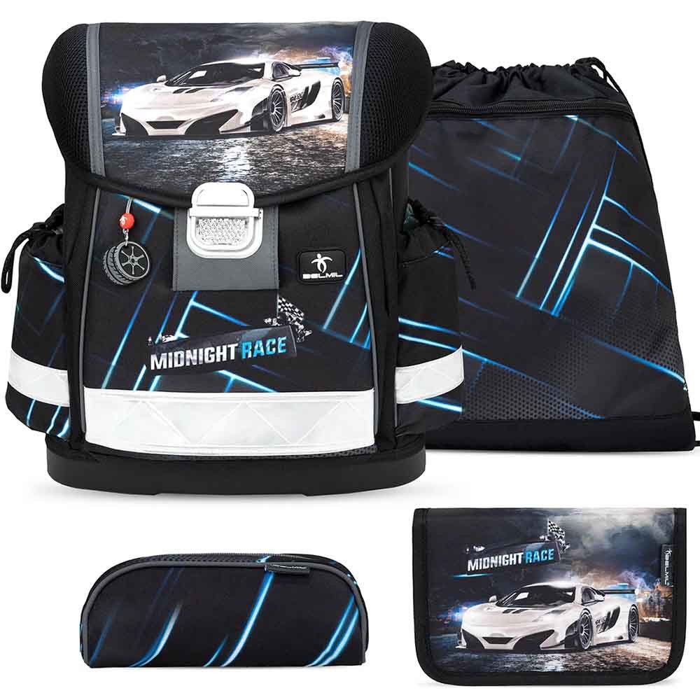 Belmil Schulranzen Set Classy 10-teilig 2026 Jungen Midnight Turbo