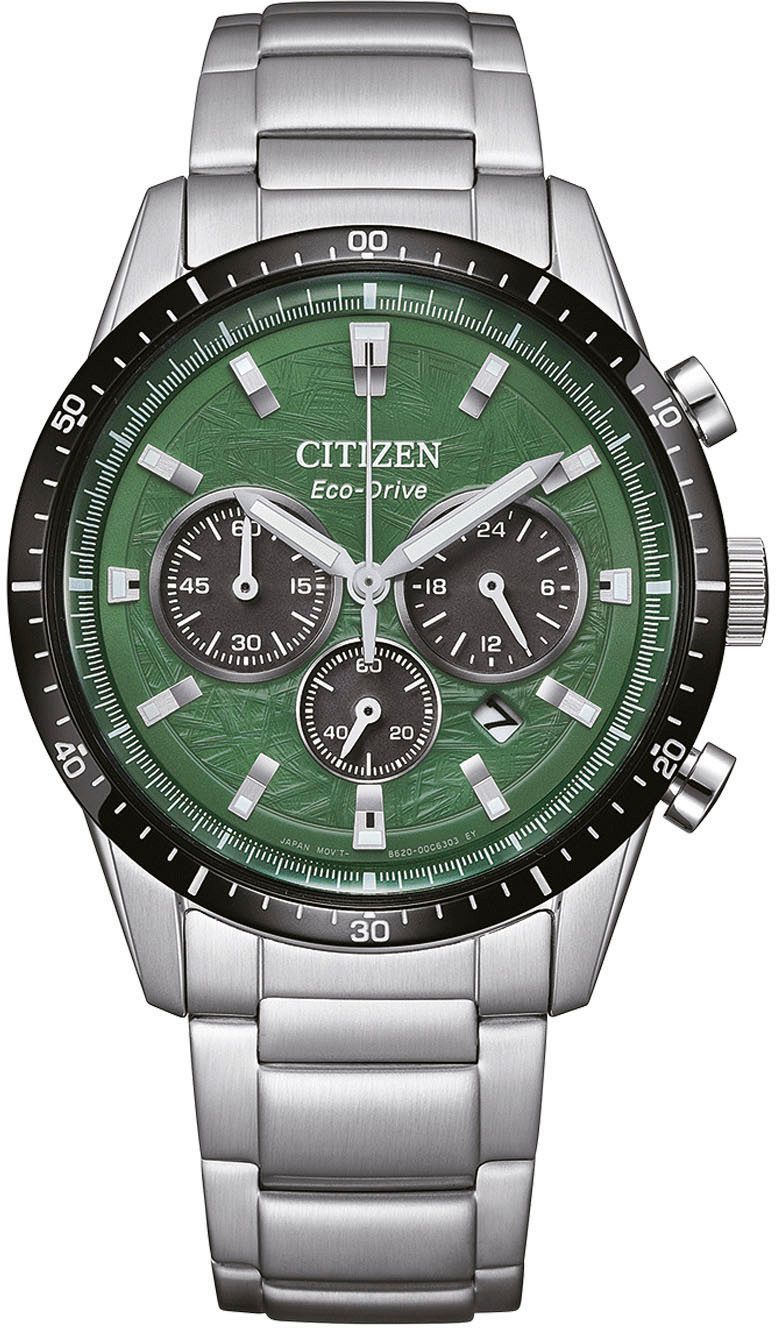 Citizen Chronograph CA4624-56X, Armbanduhr, Solar,Herrenuhr,Edelstahlarmband,analog,Tag,Stoppfunktion