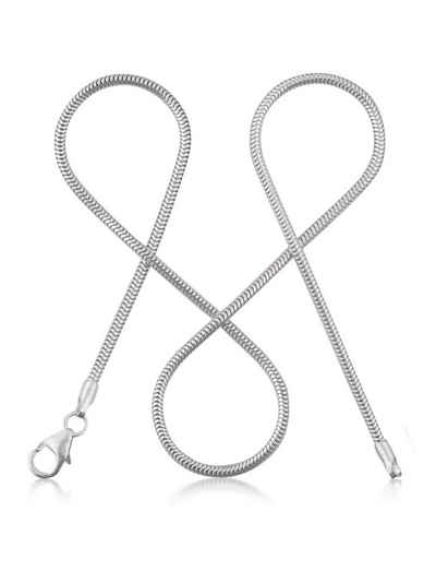 modabilé Silberkette »Schlangenkette HEARTFELT«, Damen Halskette 1,6mm 35cm Sterling Silber 925, Made in Germany
