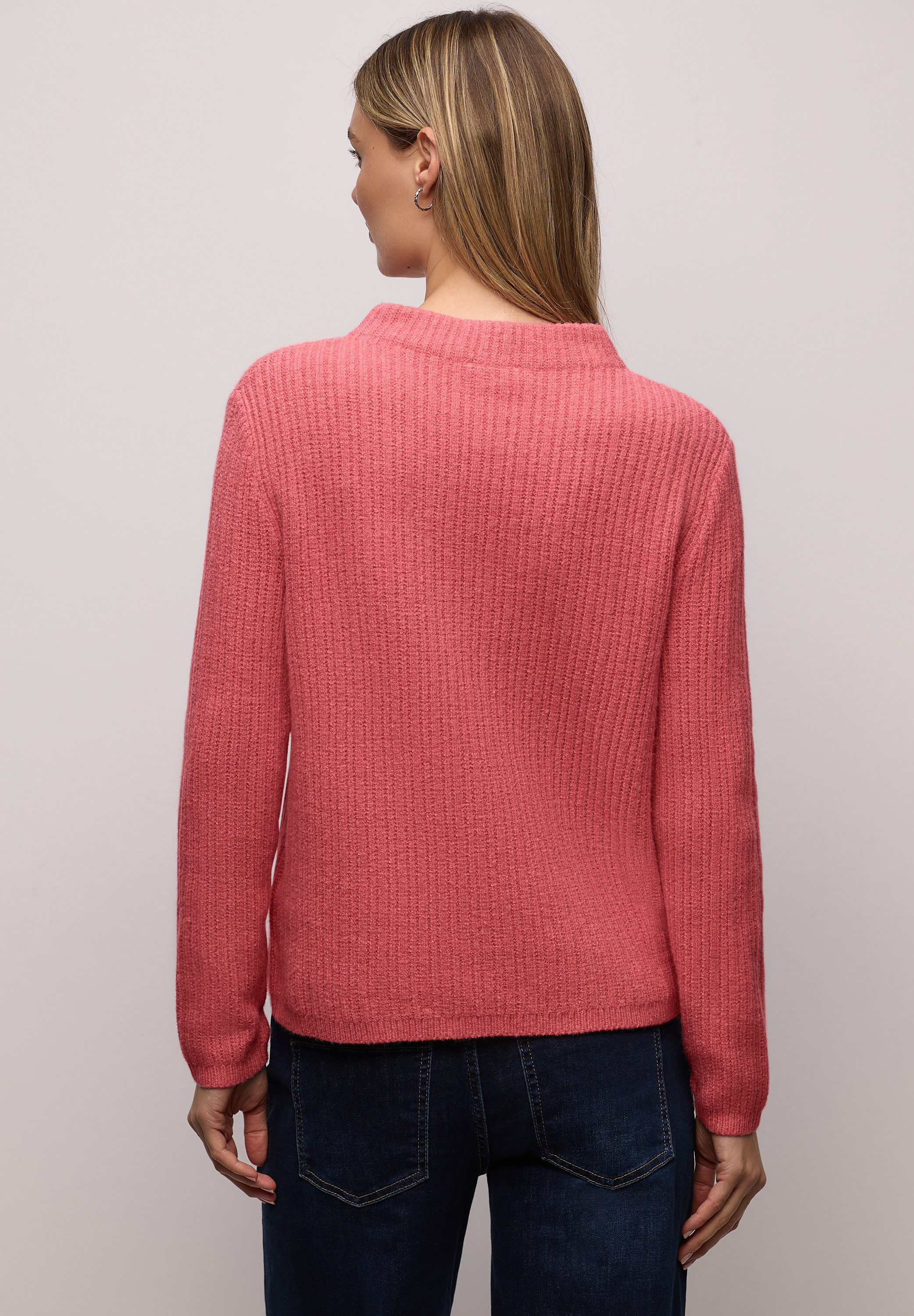 STREET ONE Stehkragenpullover mit Struktur-Optik