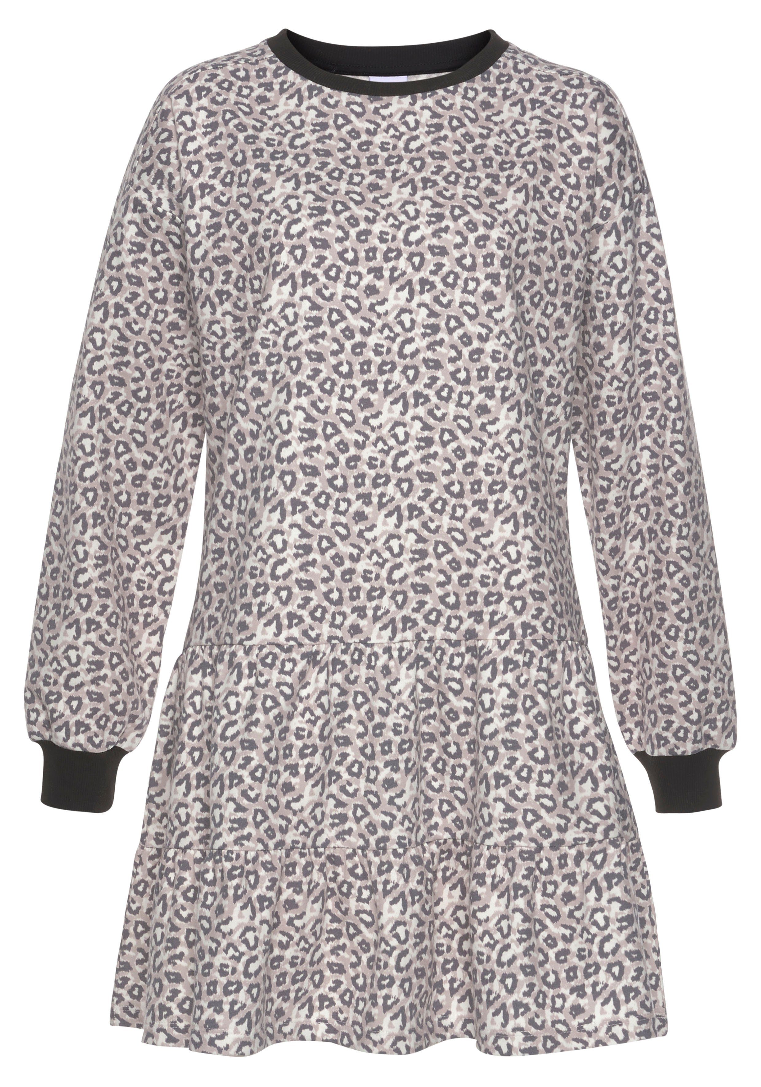 LASCANA Sweatkleid mit schönem Animal-Print