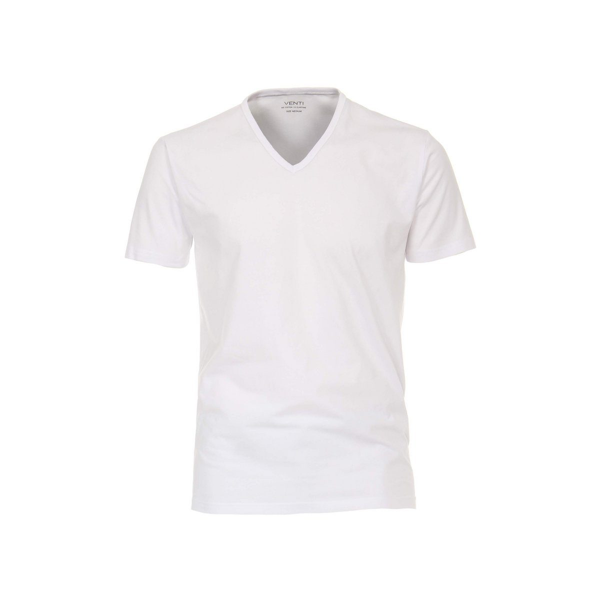 fit regular (1-tlg) CASAMODA V-Shirt weiß